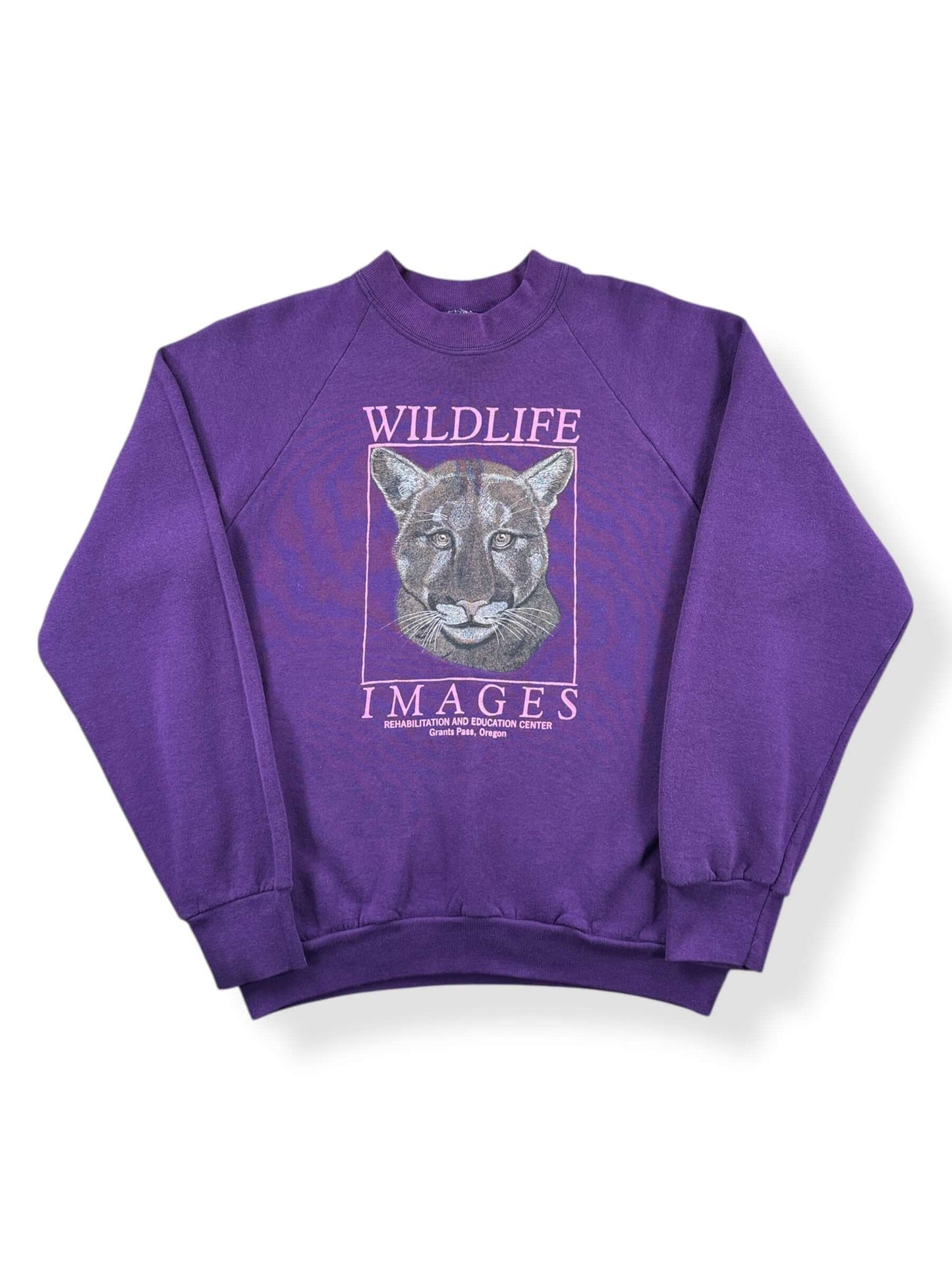 Vintage Purple Mountain Lion Crewneck SZ L (Fits M)