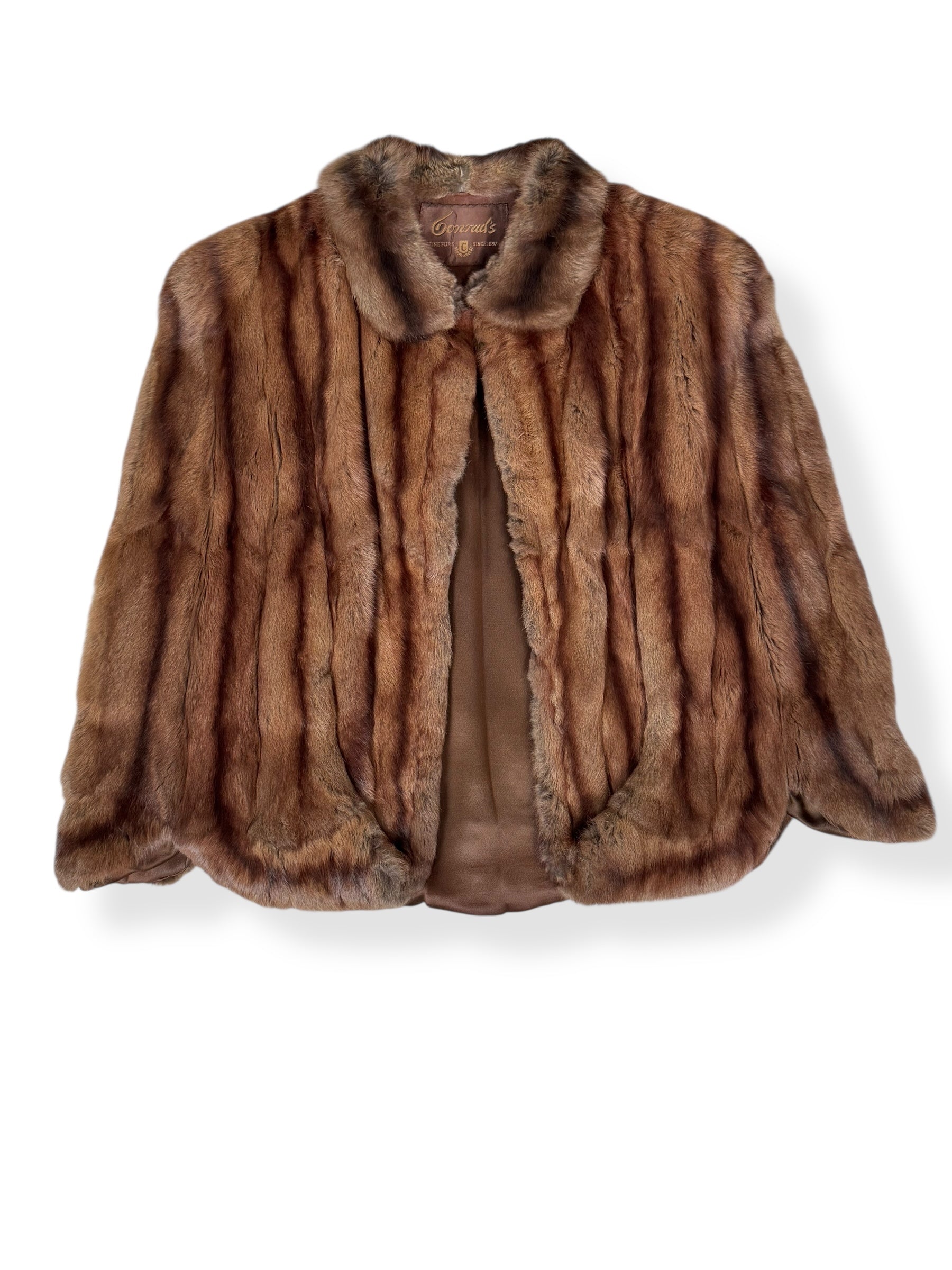 Front of 1940s Conrad's Mink Caplet L-XL