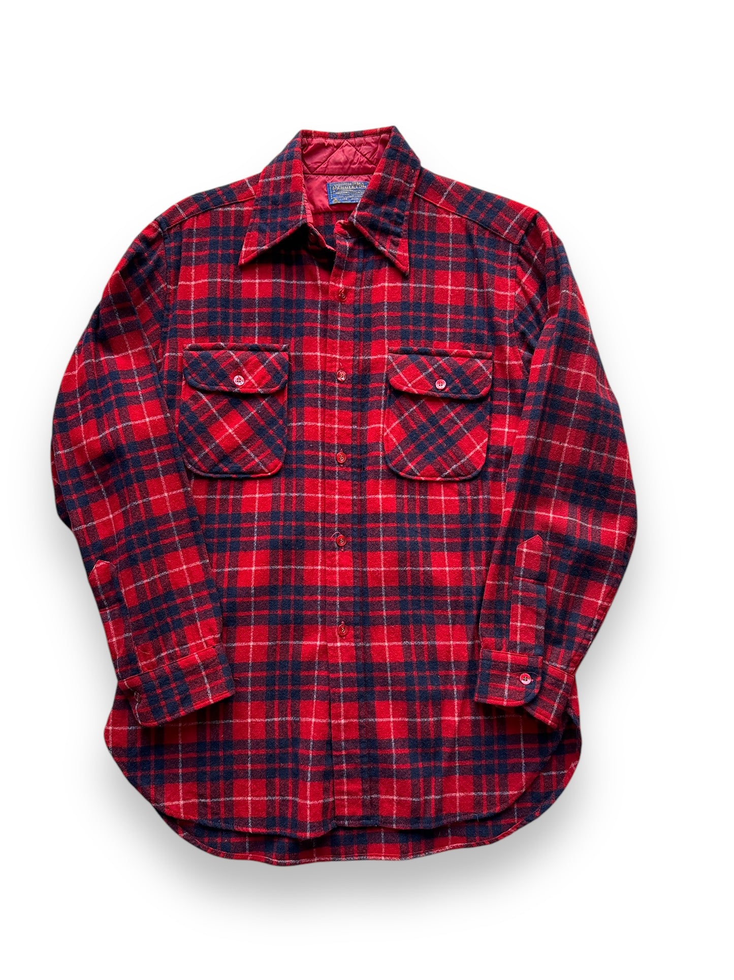 front of Vintage Pendleton Red/Blue/White Flannel SZ M