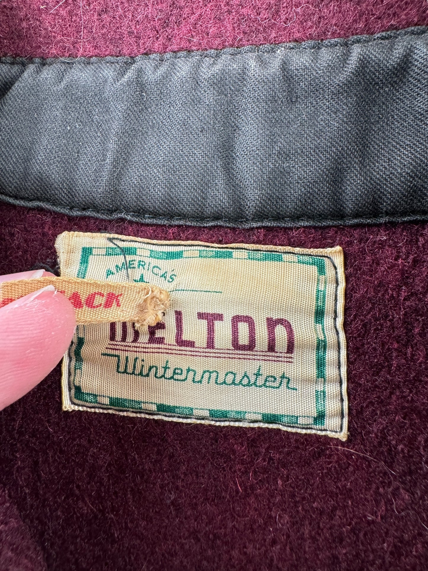 Tag on Vintage Maroon CPO Top SZ M AS IS