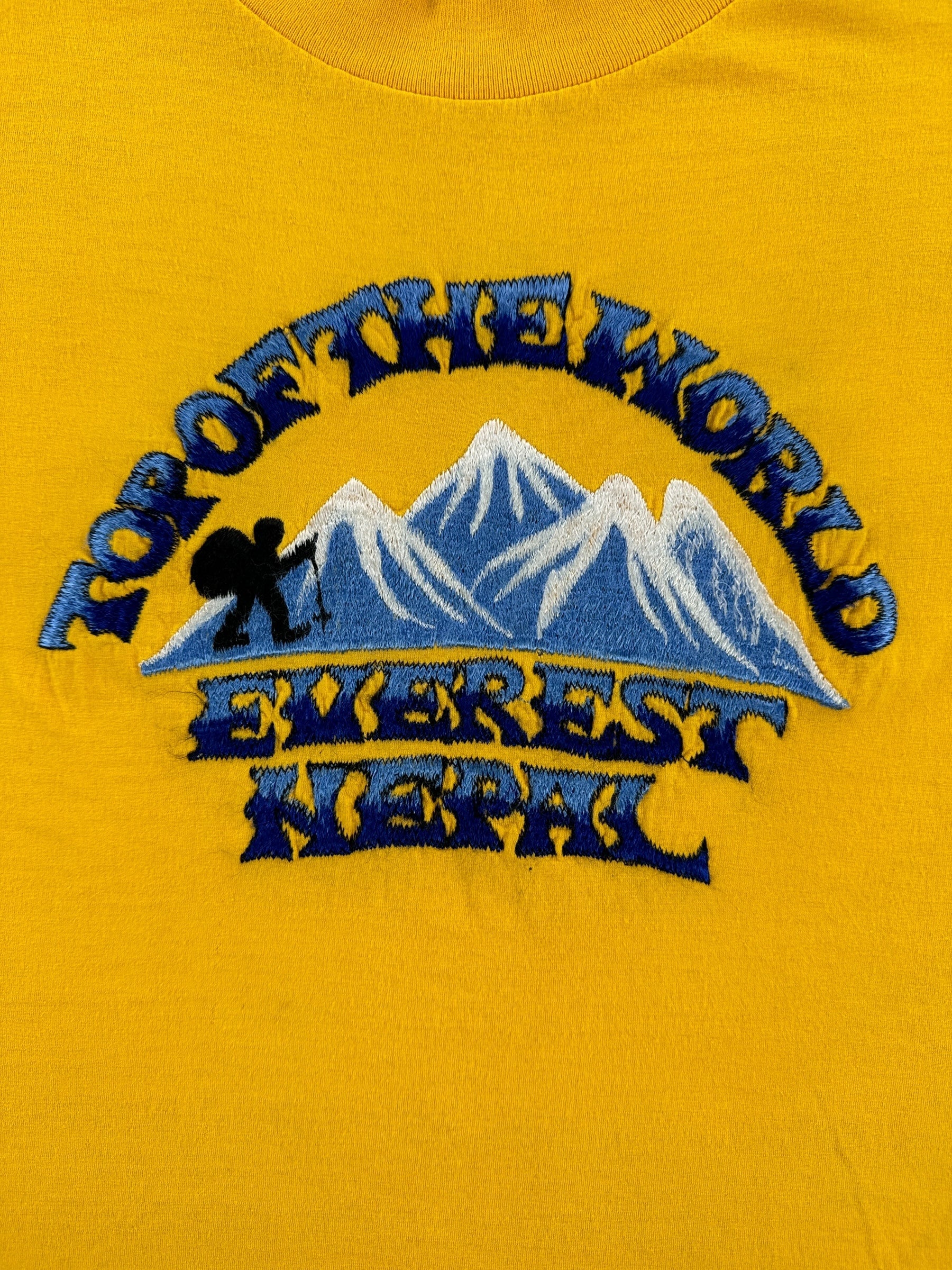 Front Graphic of Vintage Mt. Everest Embroidered Tee SZ M