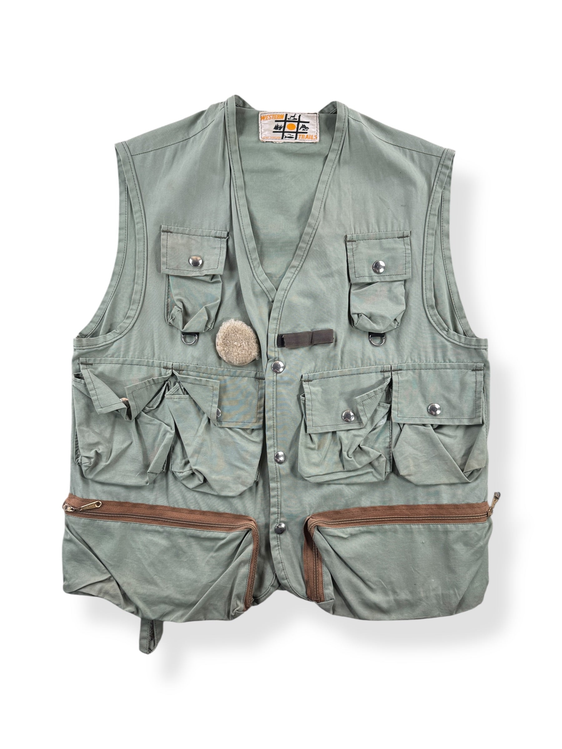 Front of Vintage 1980s Western Trails Vest SZ M