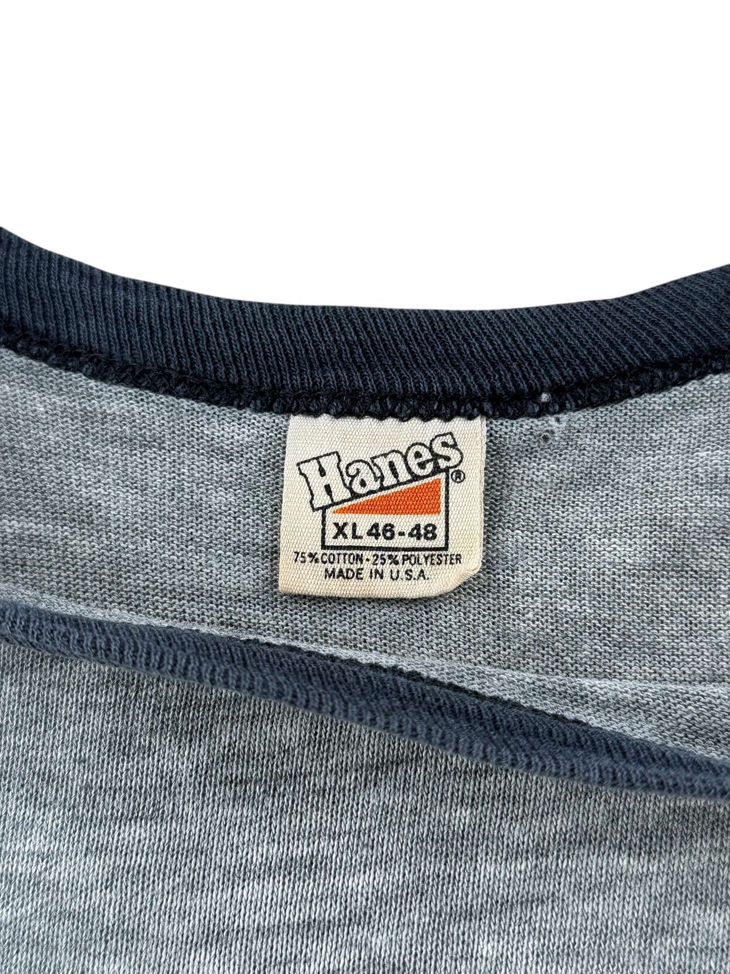 Tag on Vintage All American Drinking Team Ringer Tee SZ XL