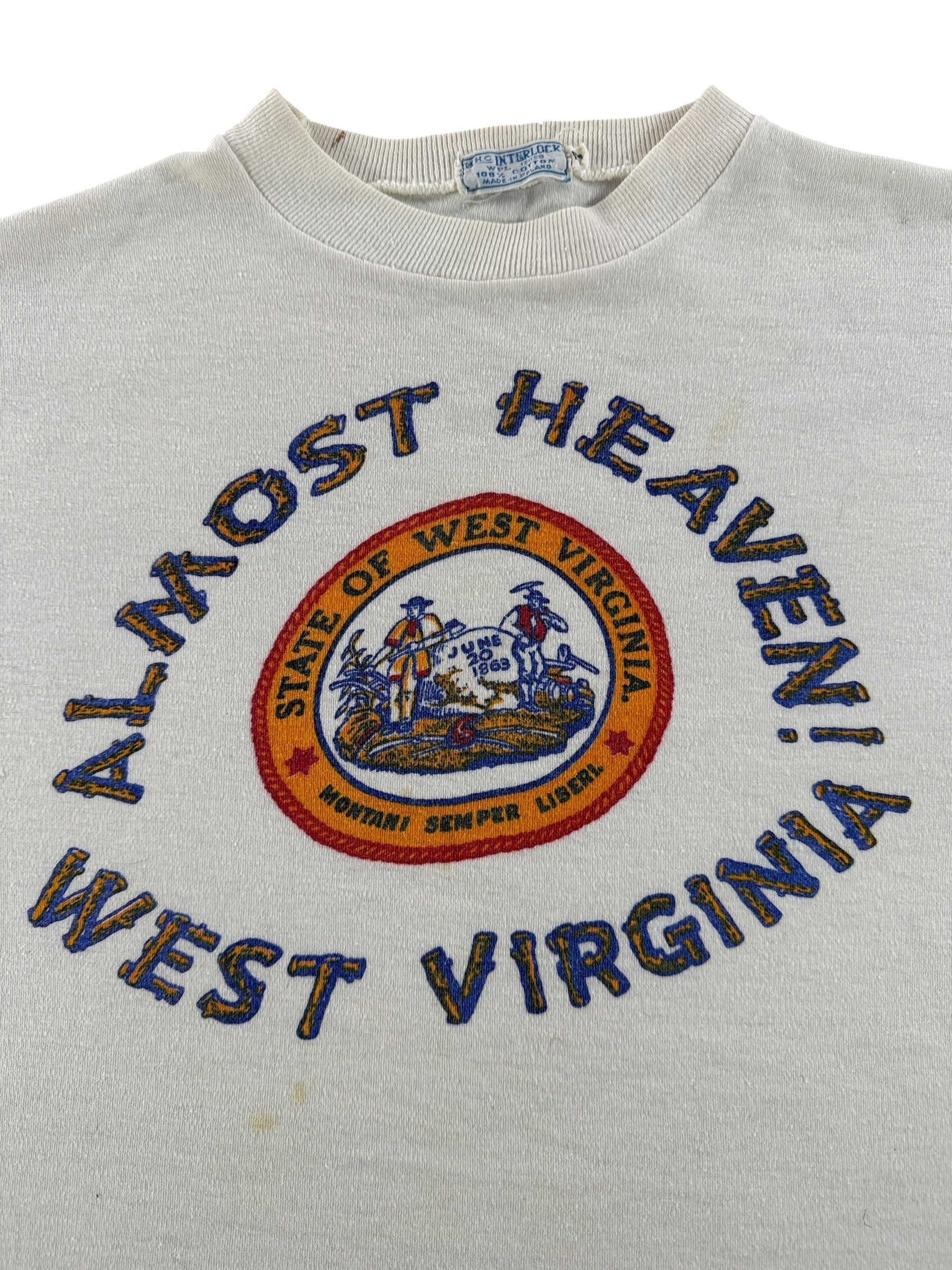 Graphic of Vintage 60s Almost Heaven Tee SZ L (Fits M)
