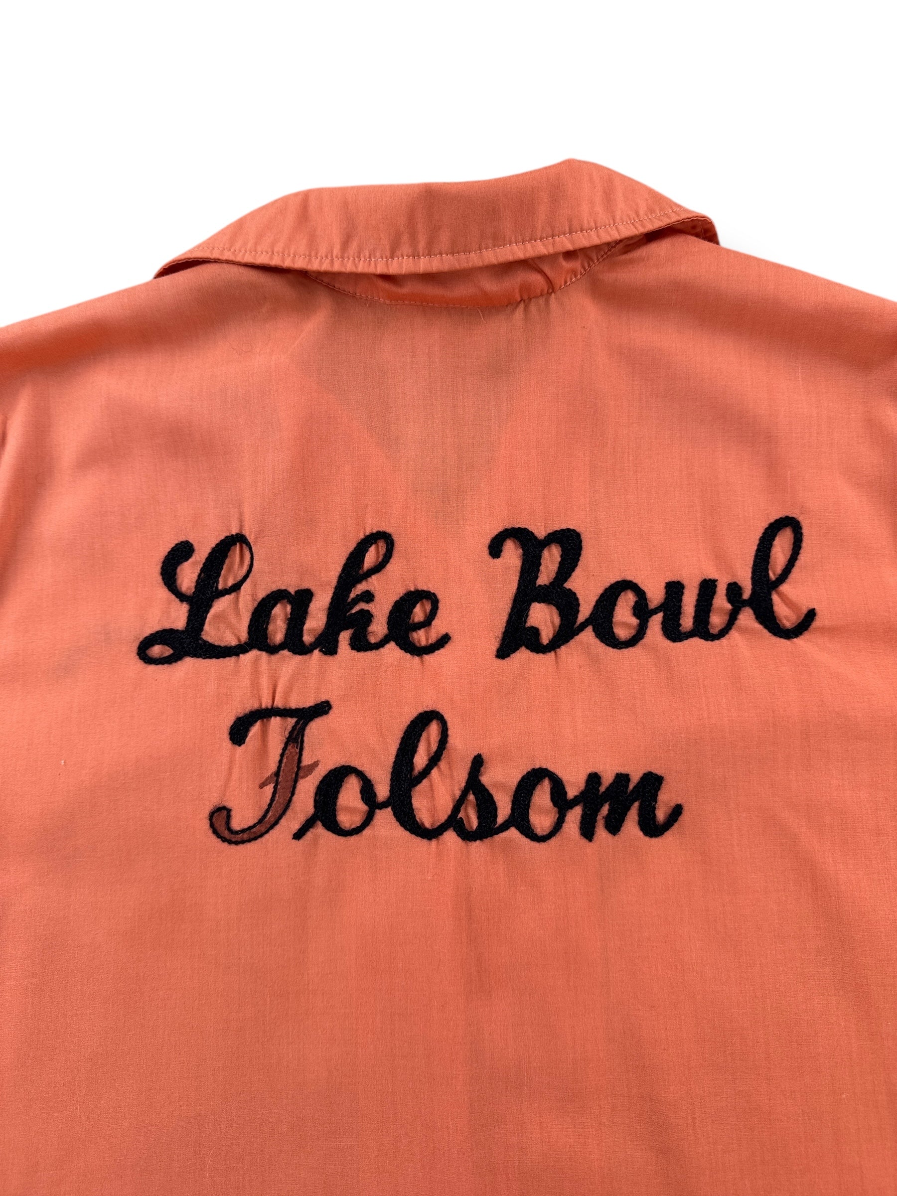 Back of Vintage Karen Lake Bowl Bowling Shirt SZ 40