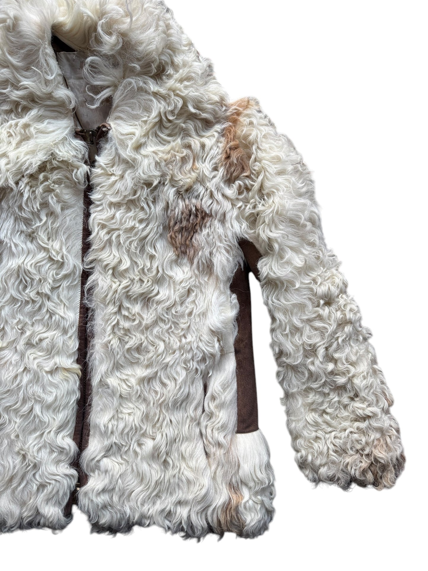 Front left side of 1970s Afghan Fur Coat M