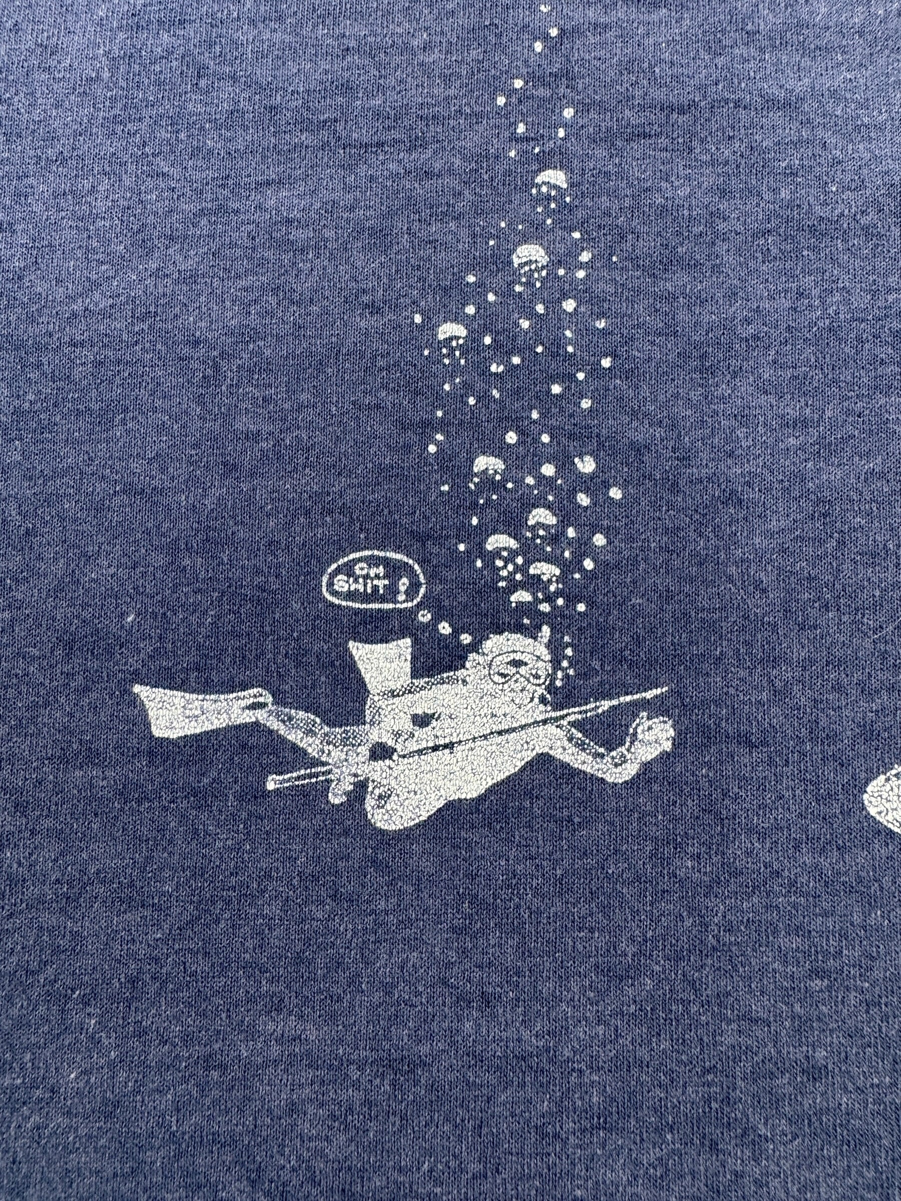 Graphic of Vintage Oh Shit Shark Tee S XL (Fits L)