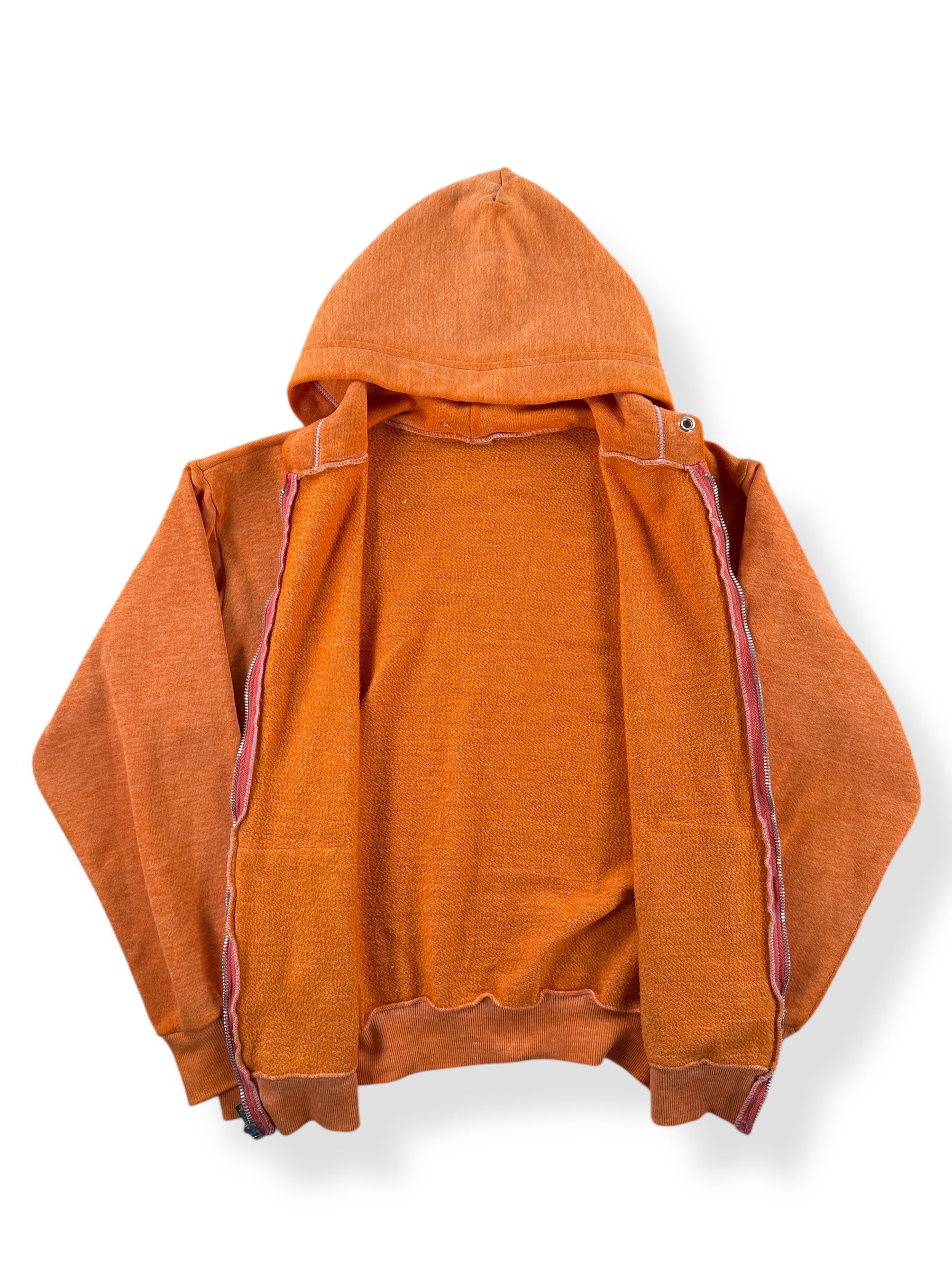 Inside of Vintage Old Orchard Beach Maine Orange Creamsicle Hoodie SZ S
