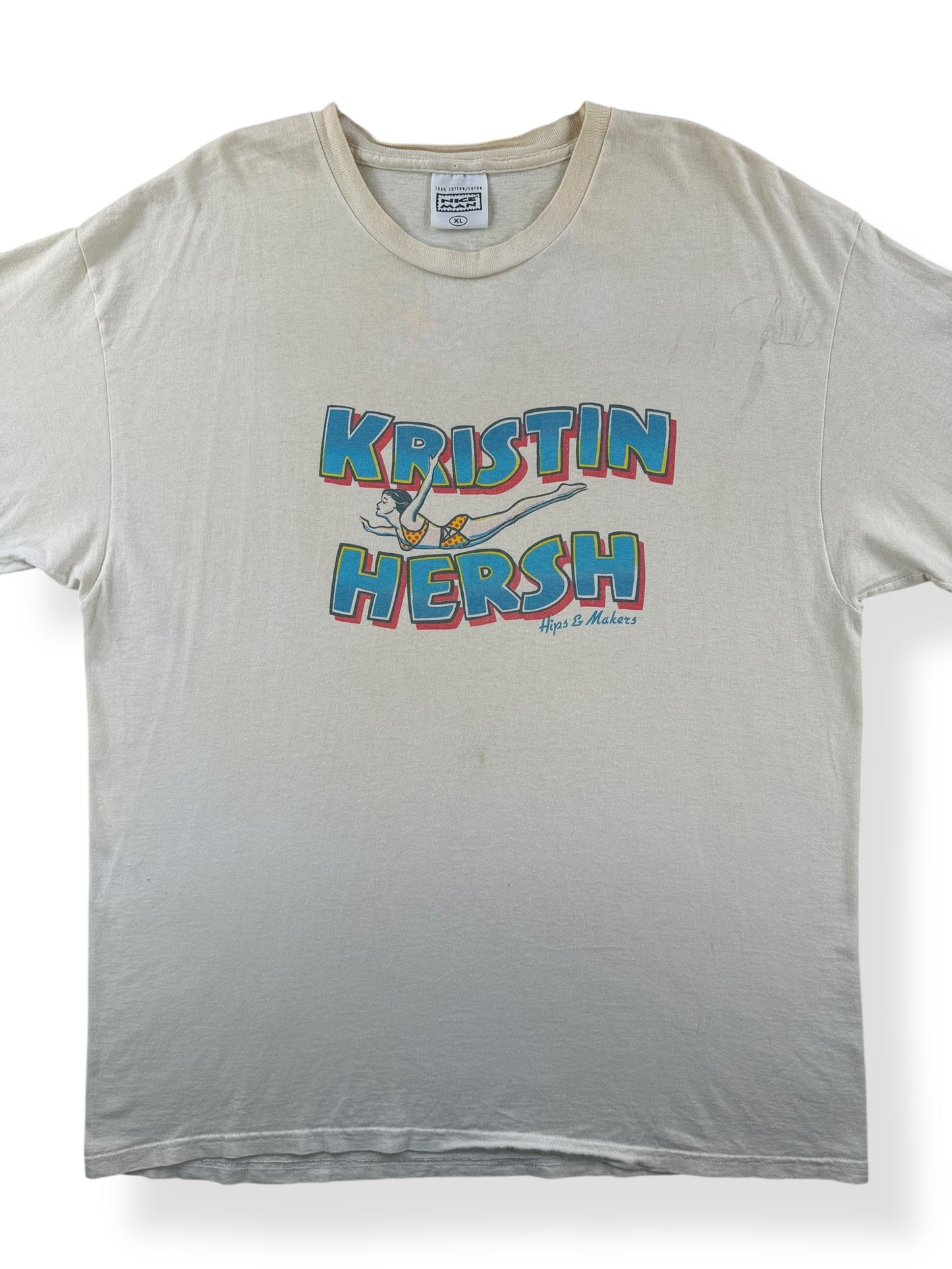 Front Close Up of Vintage Kristin Hersh Hips and Makers Tee SZ XL