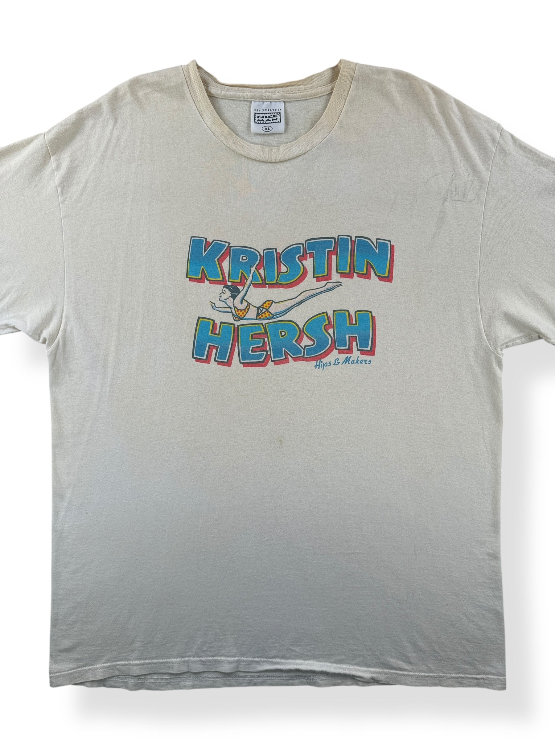 Front Close Up of Vintage Kristin Hersh Hips and Makers Tee SZ XL