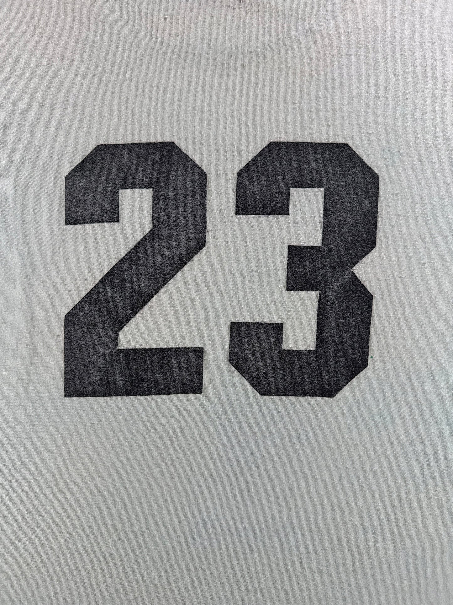 Back graphic on Vintage Woodbury Fast Pitch Tee SZ L