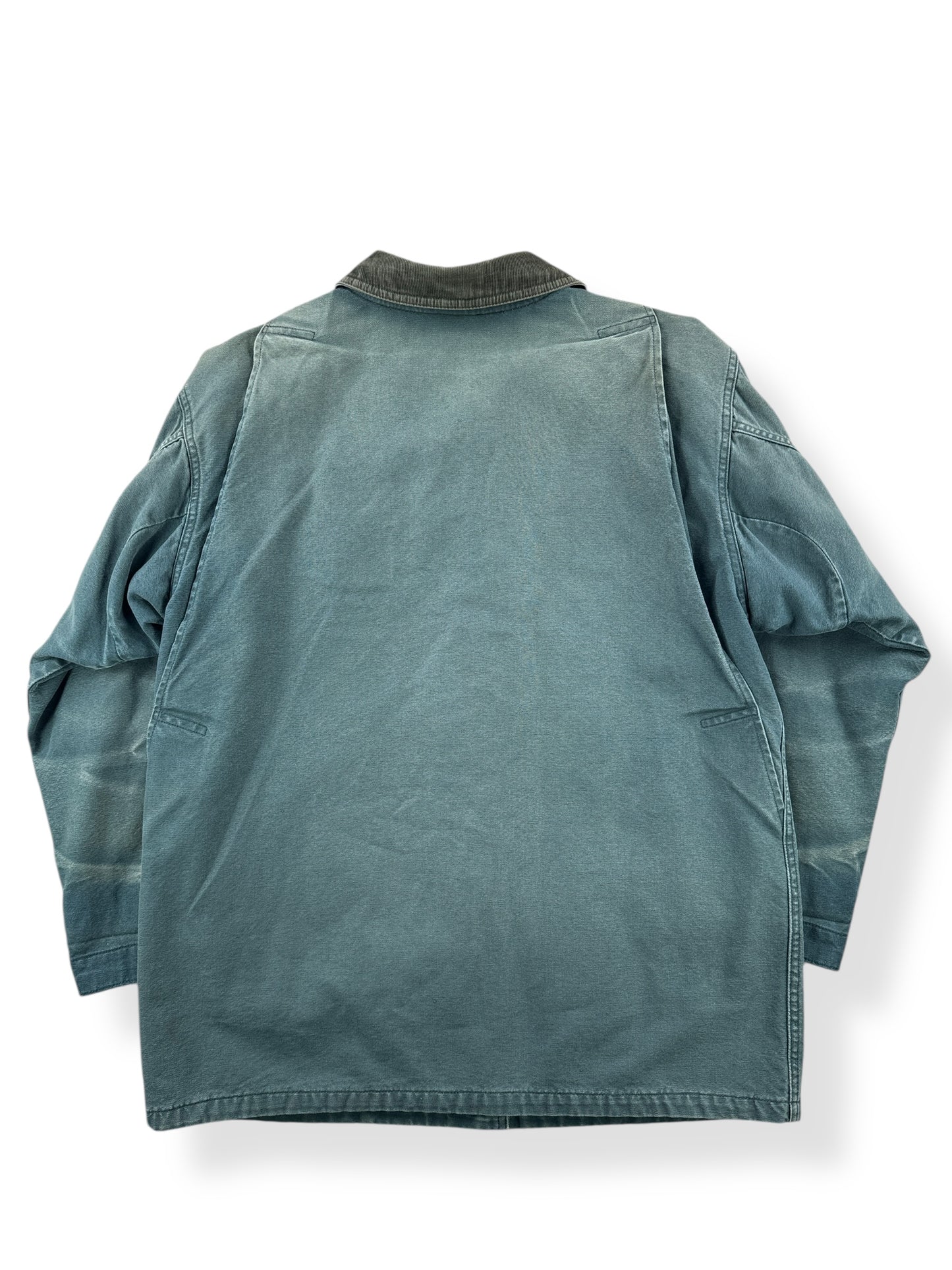 Back of Vintage Faded Green L.L. Bean Field Coat SZ M