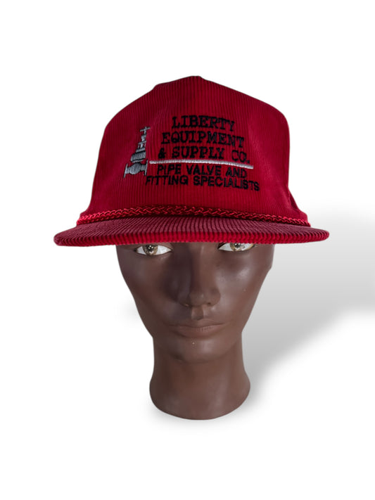 Front of Vintage Liberty Equipment & Supply Co Corduroy Hat SZ OSFA