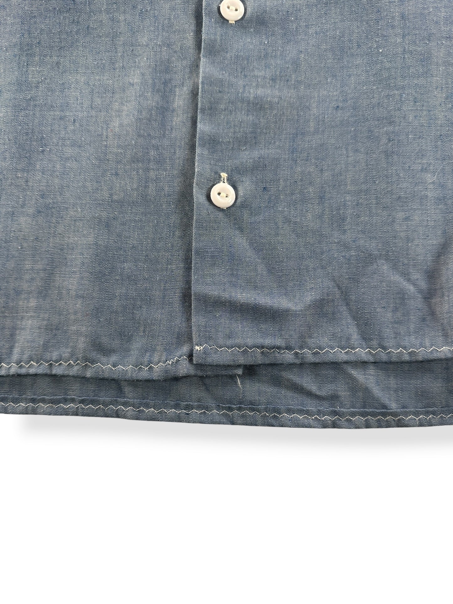 Repair on Vintage Patched Chambray Shirt SZ M