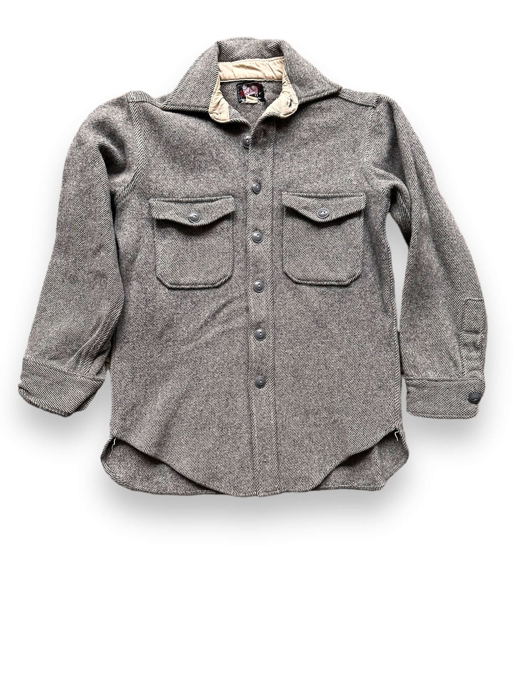 Front View of Vintage Woolrich Shirt Jacket SZ M | Vintage Workwear Seattle
