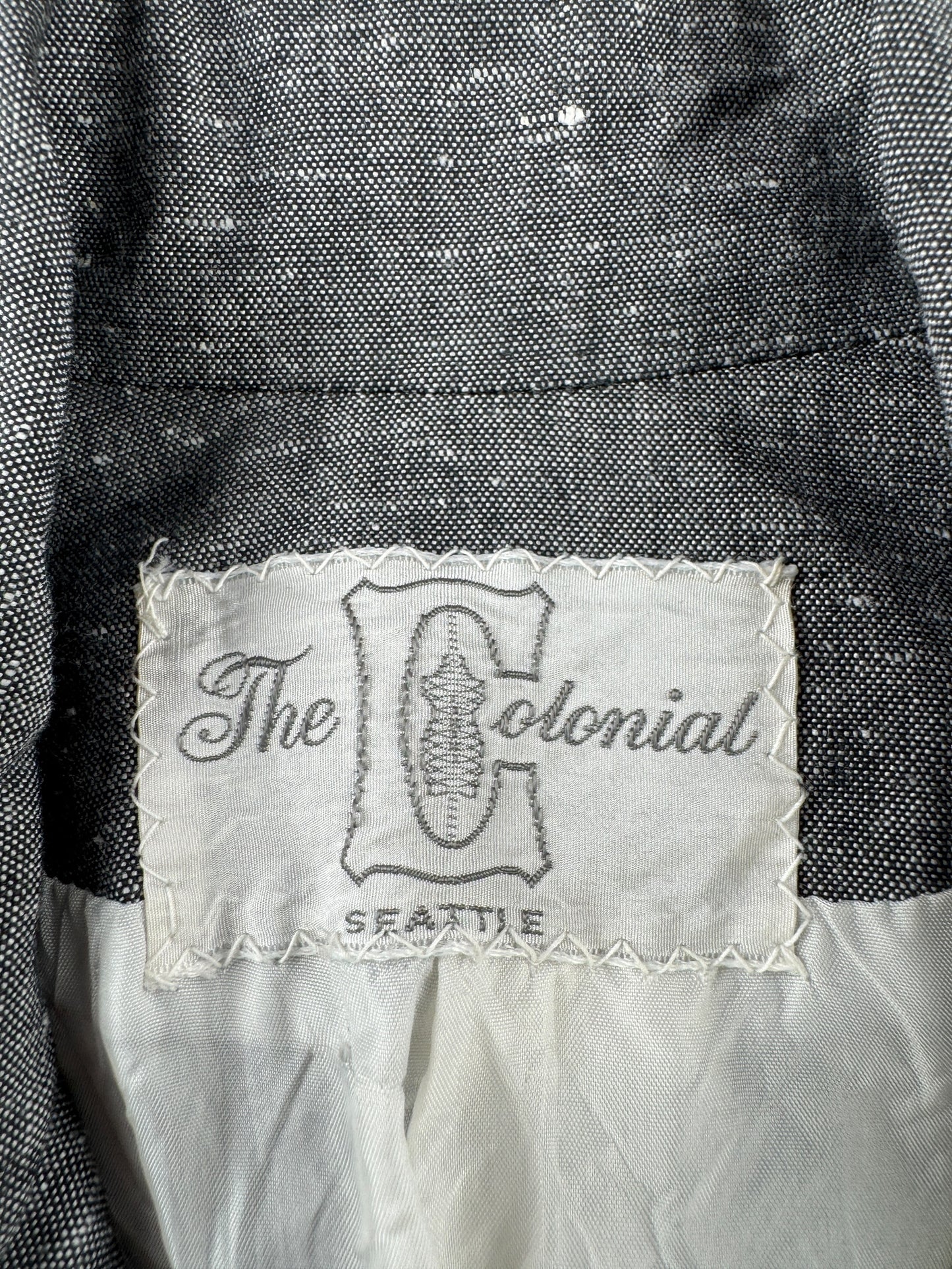 Tag of Vintage 60s Silk Blend Blazer SZ S