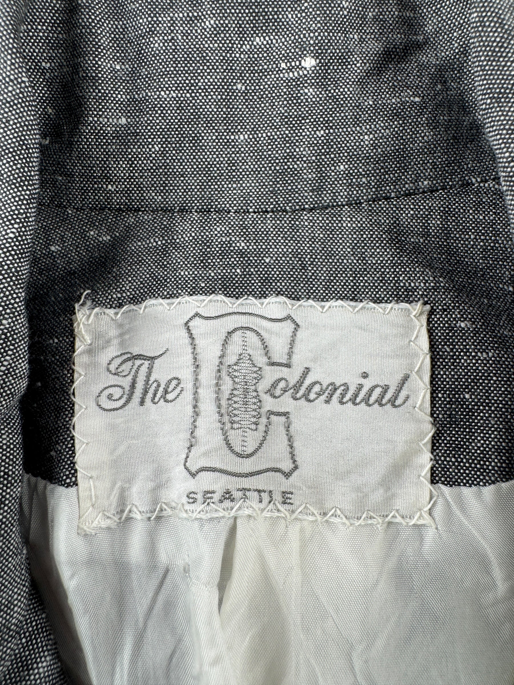 Tag of Vintage 60s Silk Blend Blazer SZ S