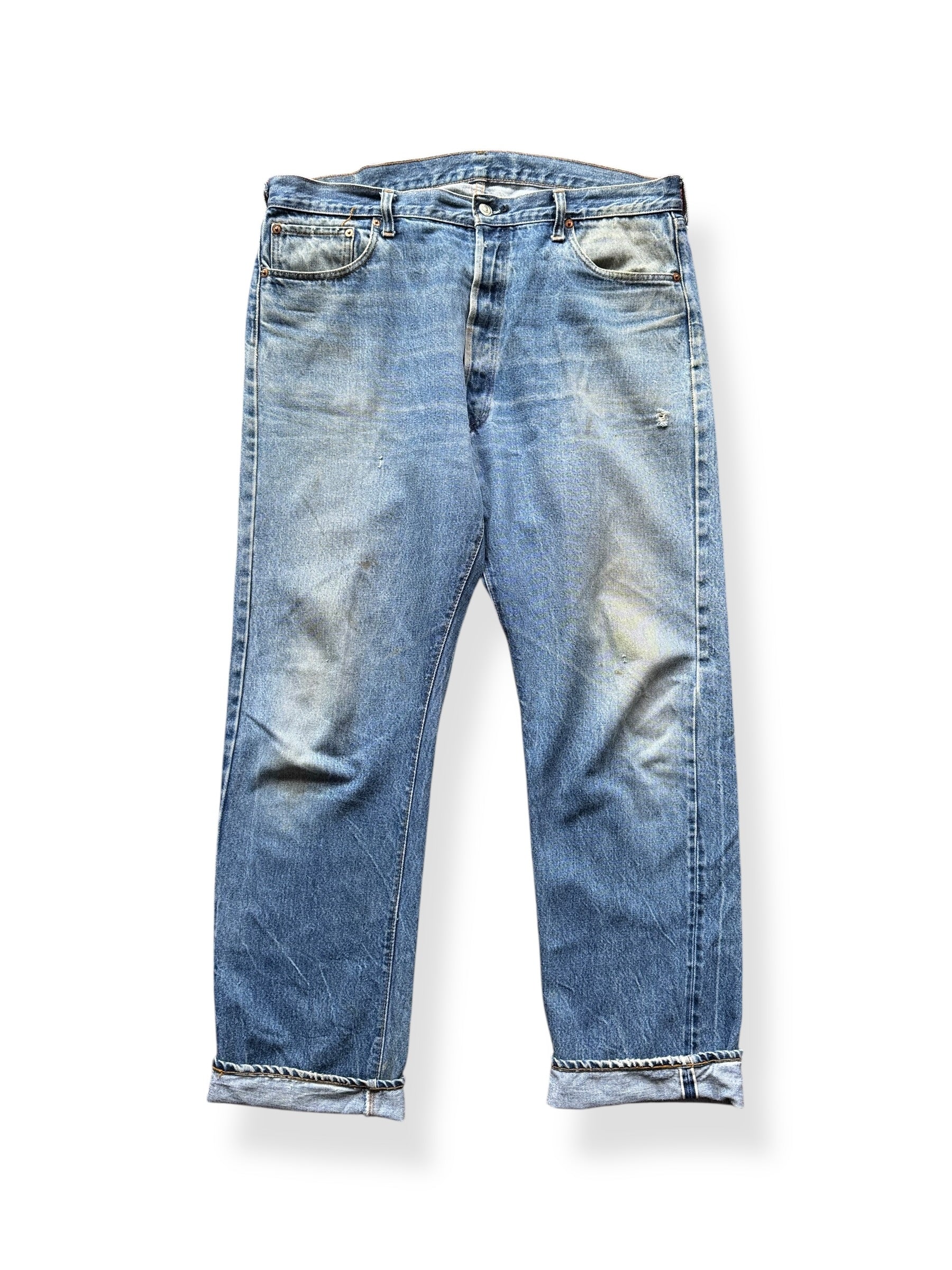 Front of Vintage Levi's 501 Double Stitch Redline Jeans W39