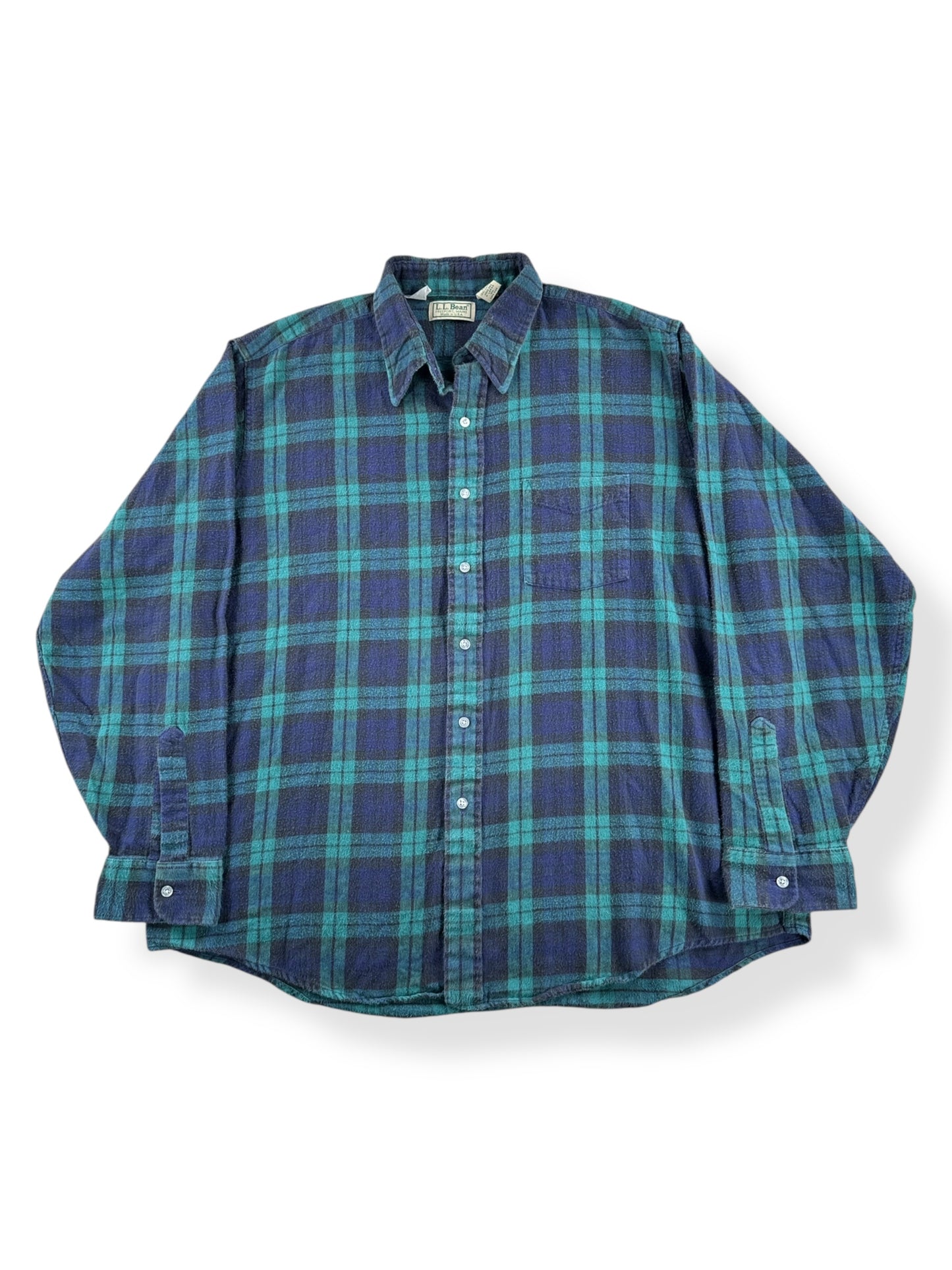 Front of Vintage LL Bean Cotton Flannel Shirt SZ XL