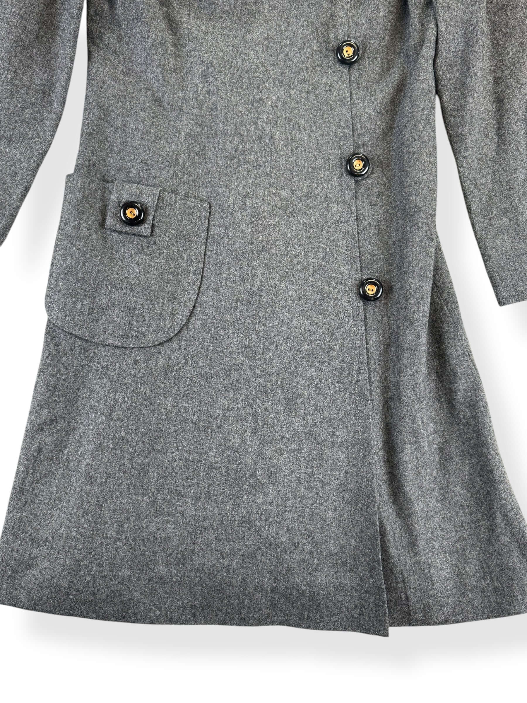 grey 1950s dress 1950's Claire McCardell Classic Grey Cotton Day Dress / Small Xtabay Vintage