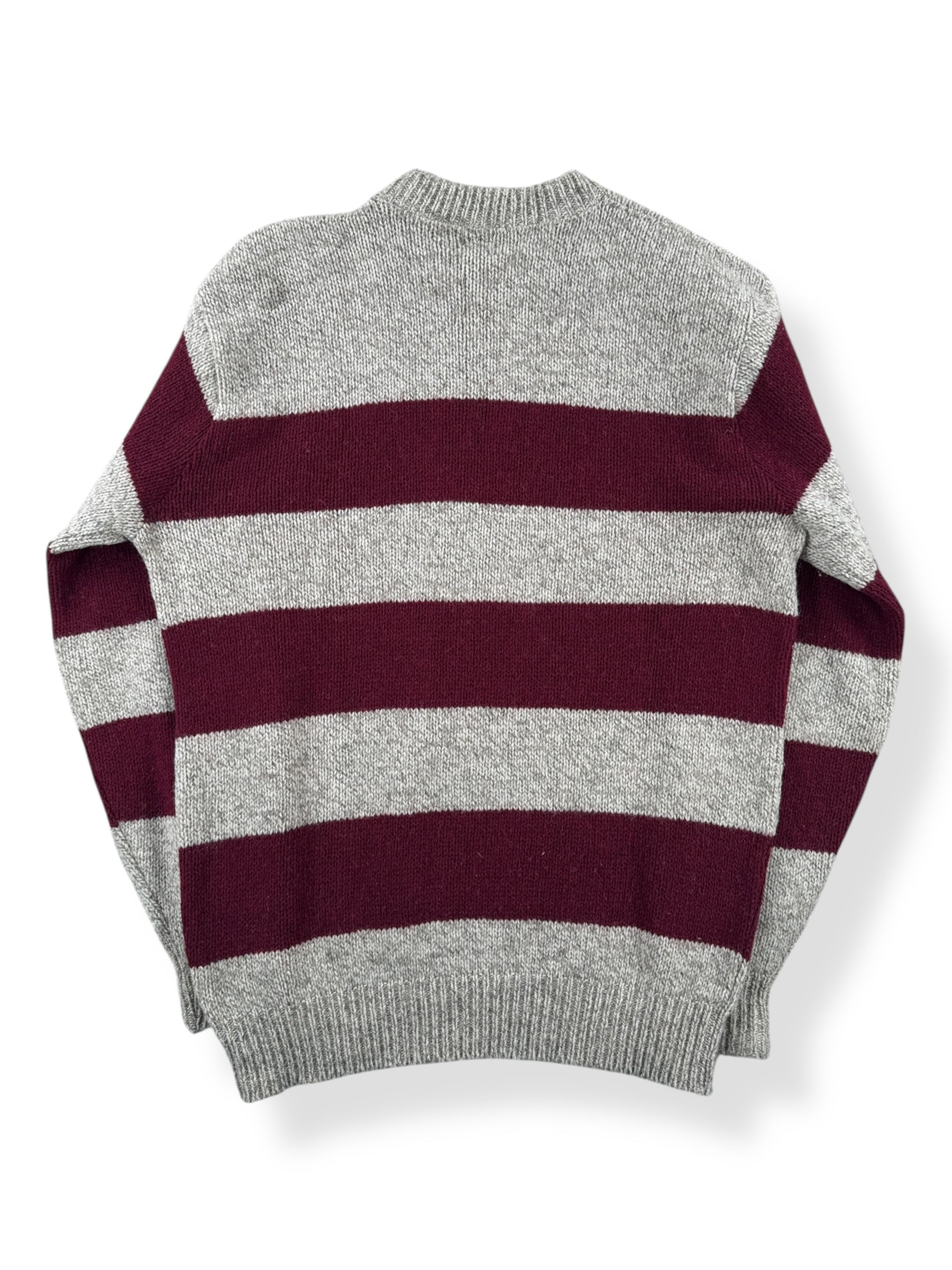 Back of Vintage LL Bean Red Striped Ragg Wool Sweater SZ XL