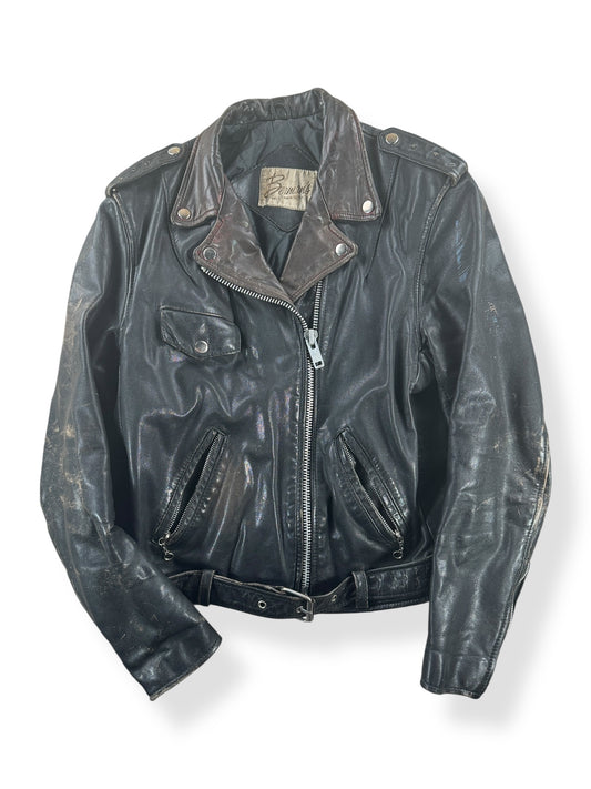 Front of Vintage Bermans Leather Jacket SZ M