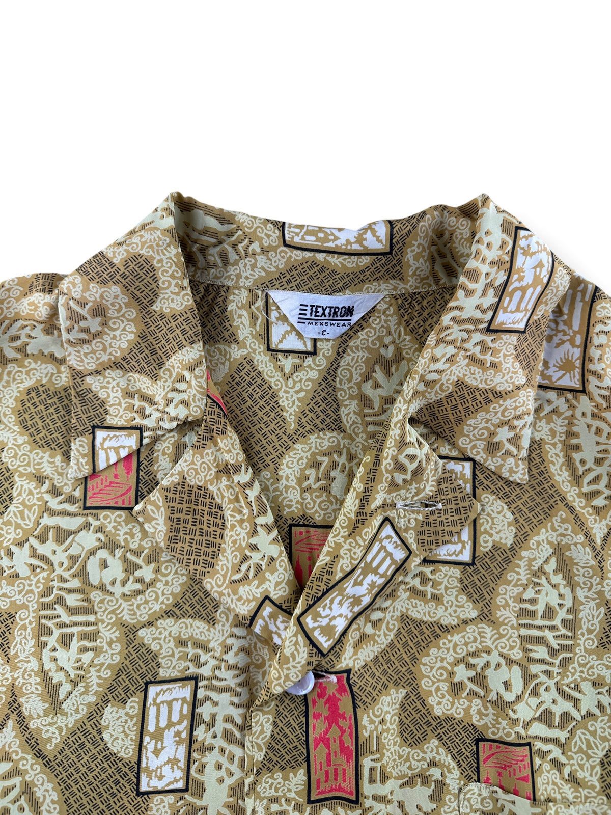 Collar on Vintage Texron Menswear Pajama Top SZ XL