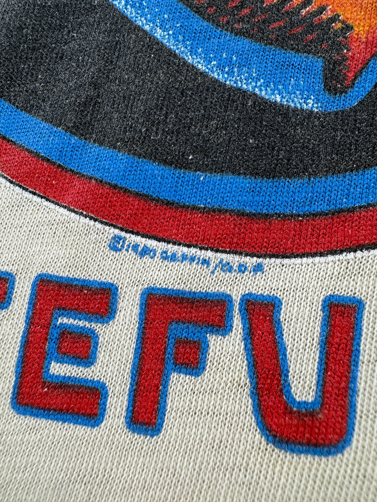 Copyright on Graphic on Vintage 1980 Grateful Dead Reckoning Tee SZ XL