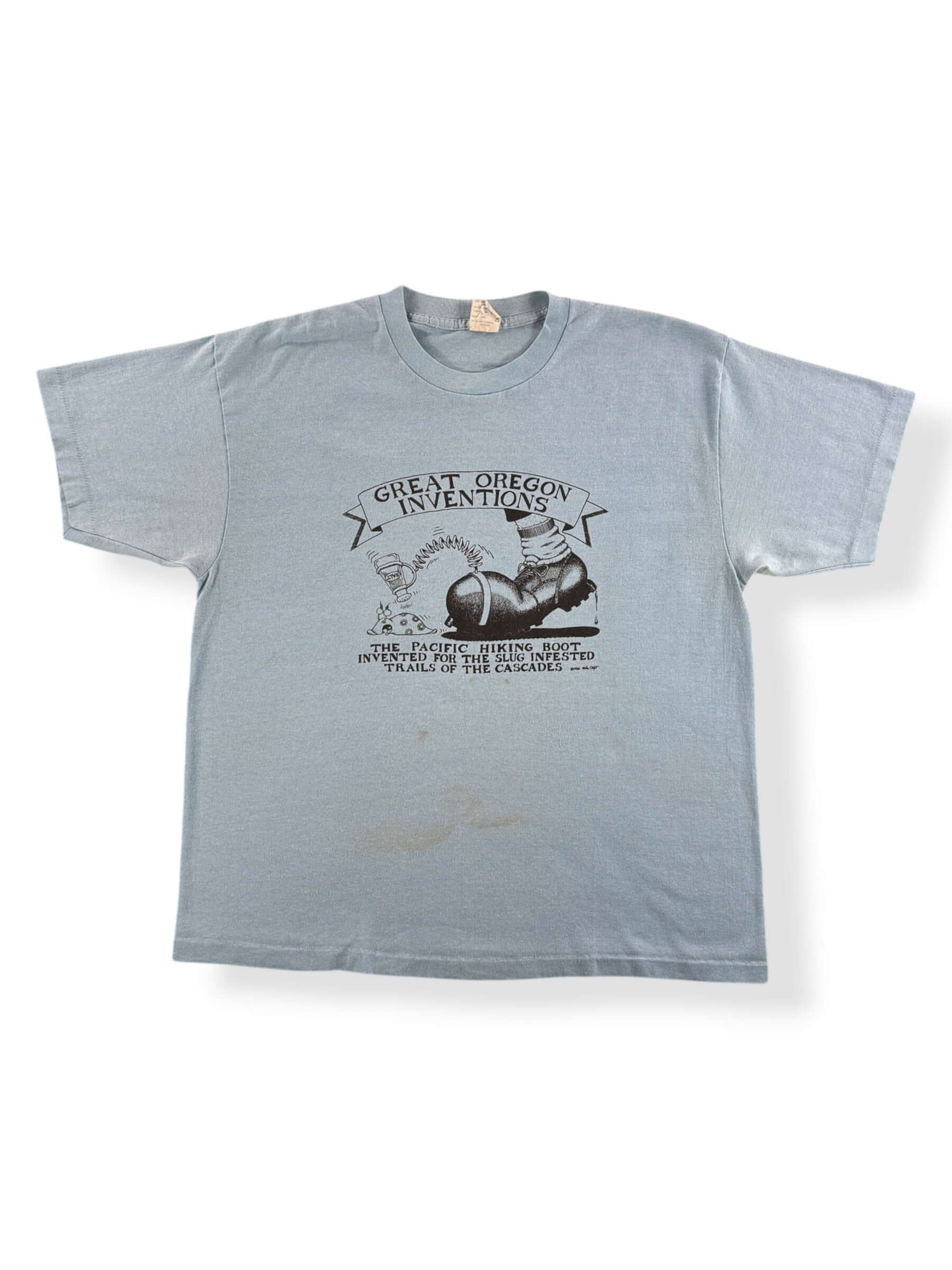 Front of Vintage Great Oregon Inventions Tee SZ XL (Fits L)