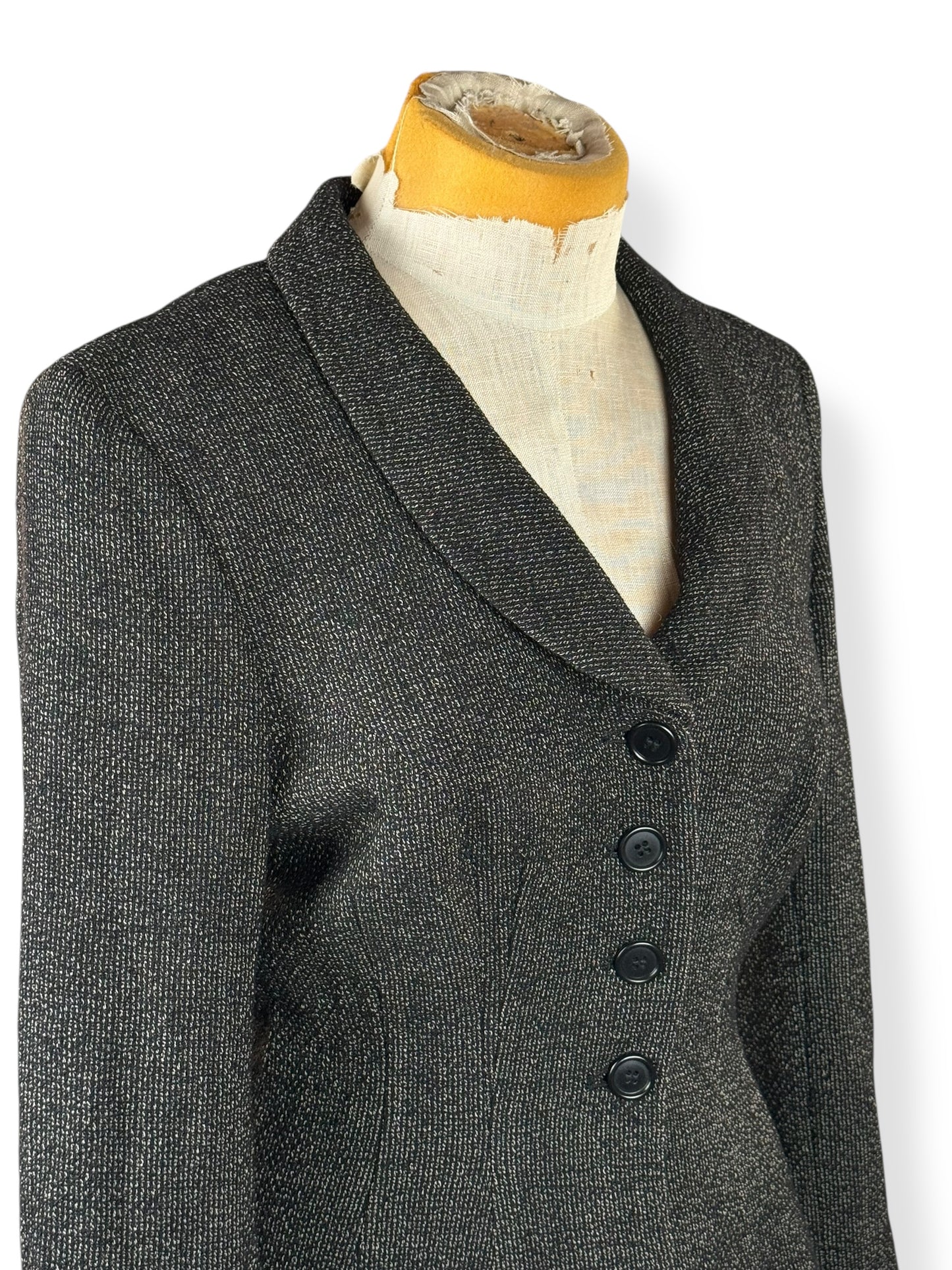 Side of 1990s DKNY 40s Inspired Wool Blazer M