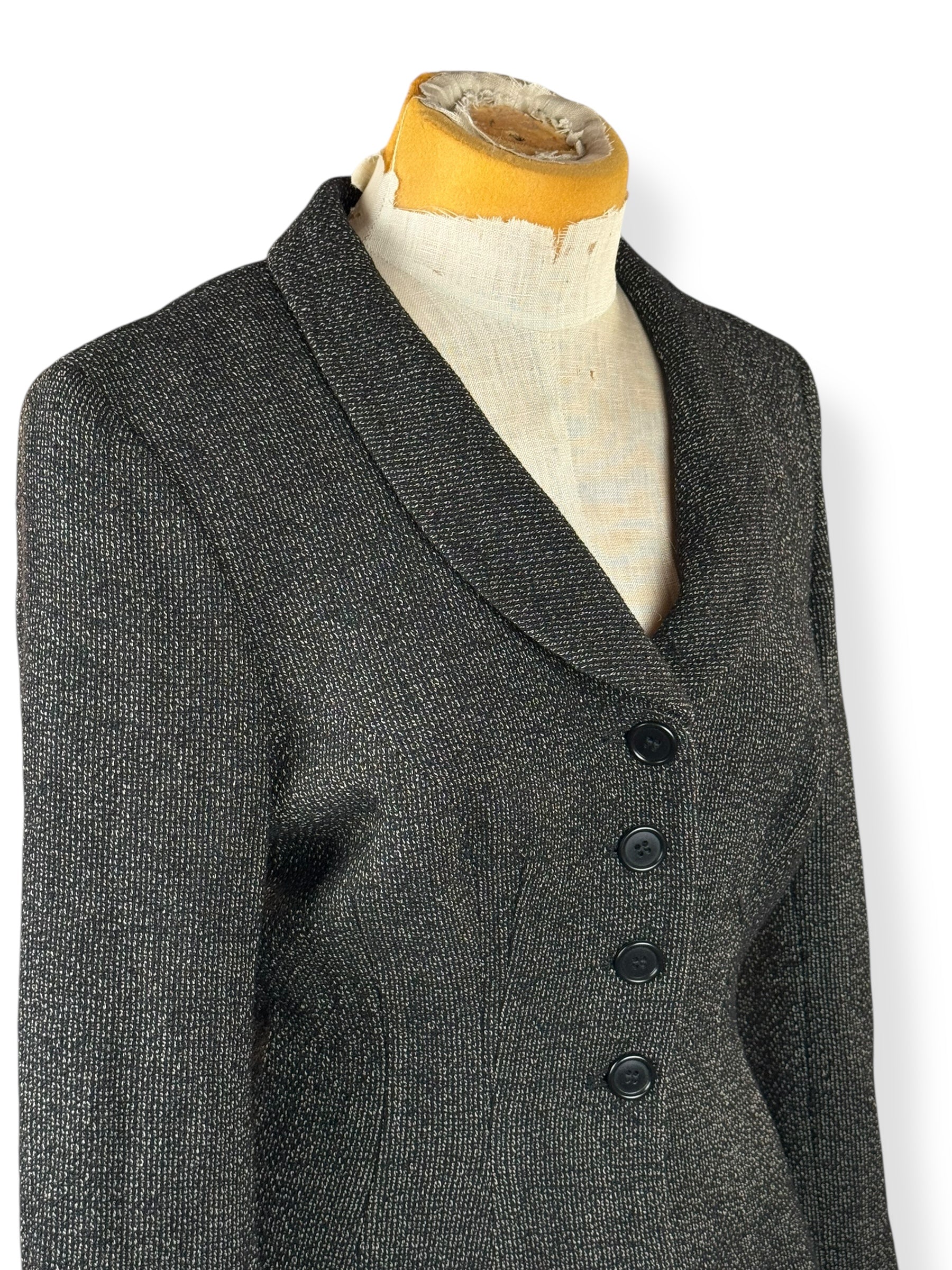 Side of 1990s DKNY 40s Inspired Wool Blazer M