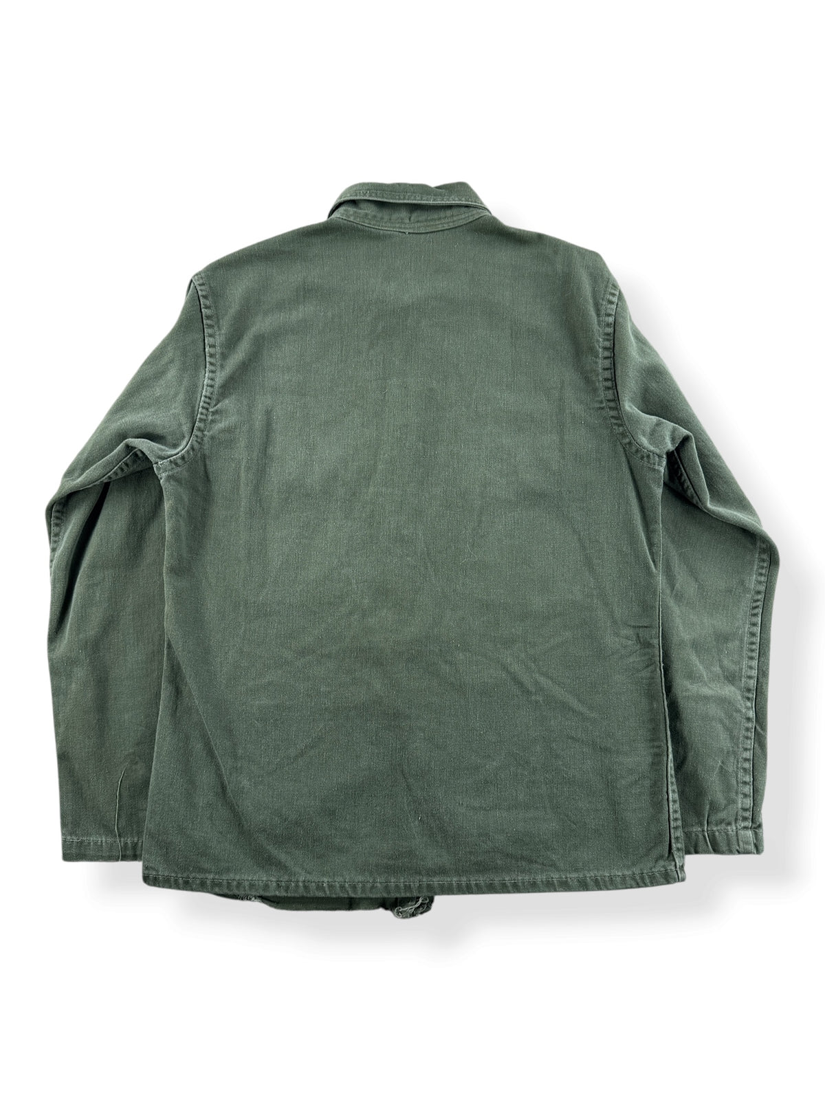 Back of Vintage 13 Star Button Fatigue Shirt SZ S