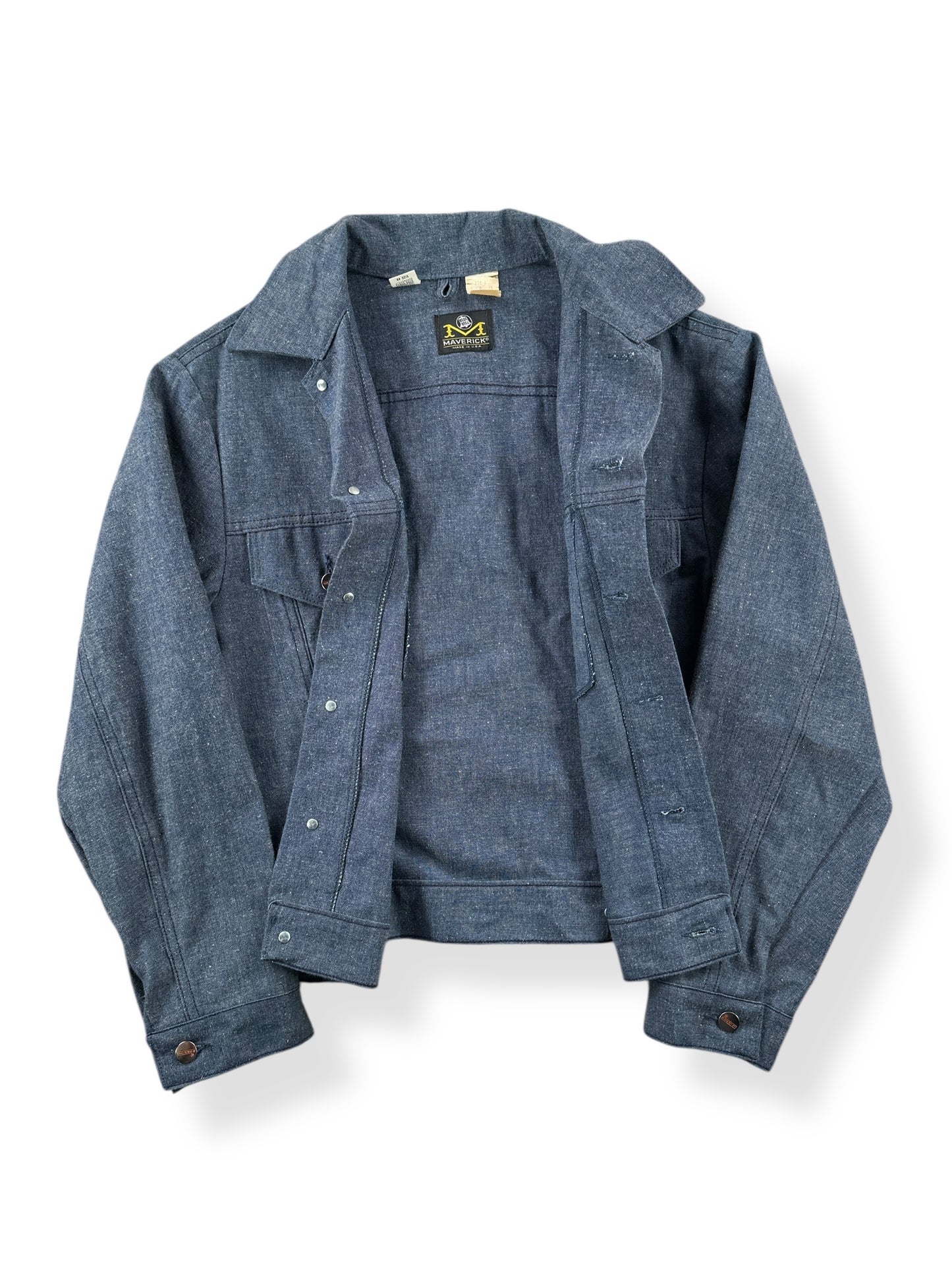 Inside of Vintage Maverick Denim Jacket 3J47MJ SZ 40