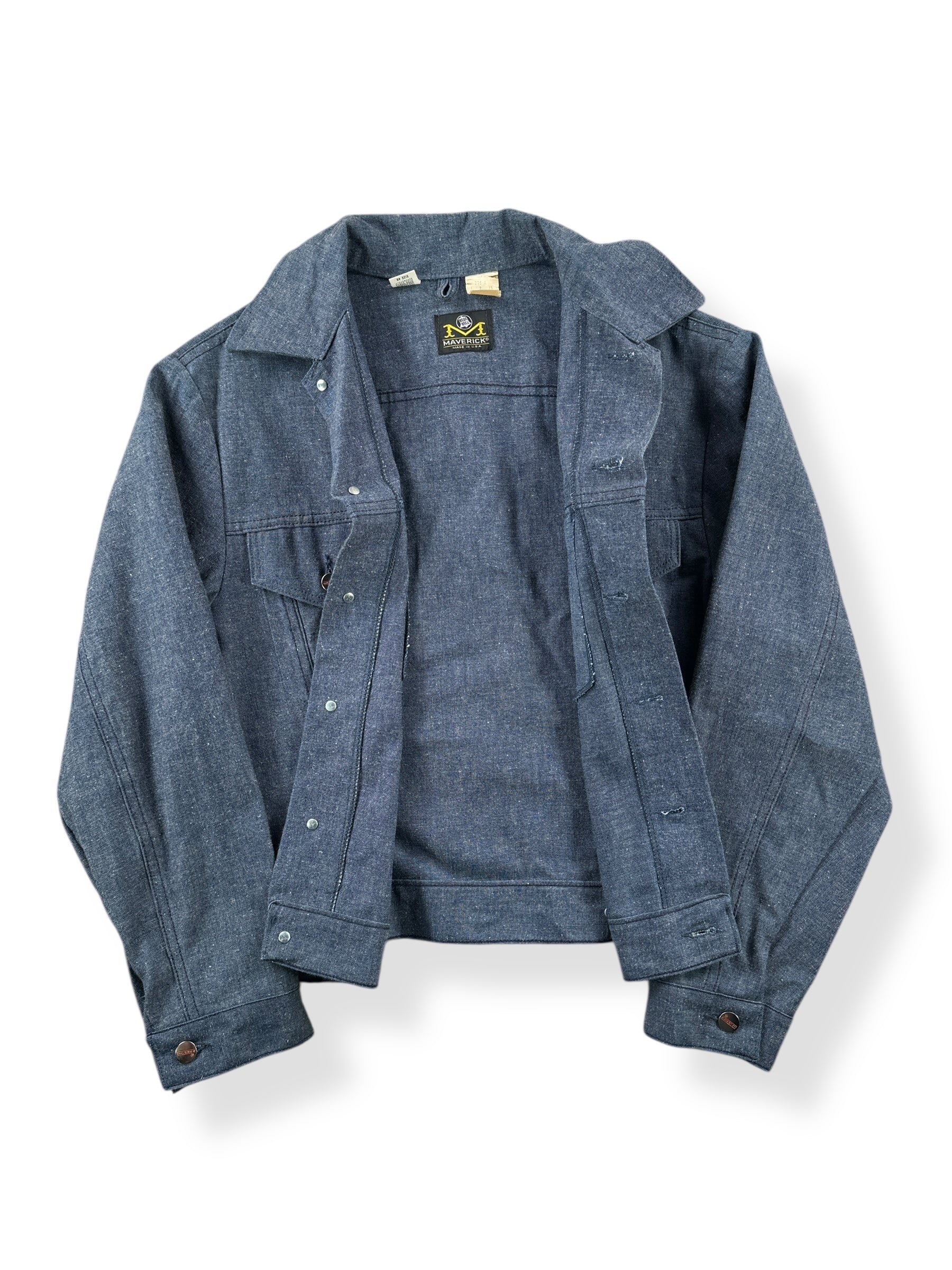Inside of Vintage Maverick Denim Jacket 3J47MJ SZ 40