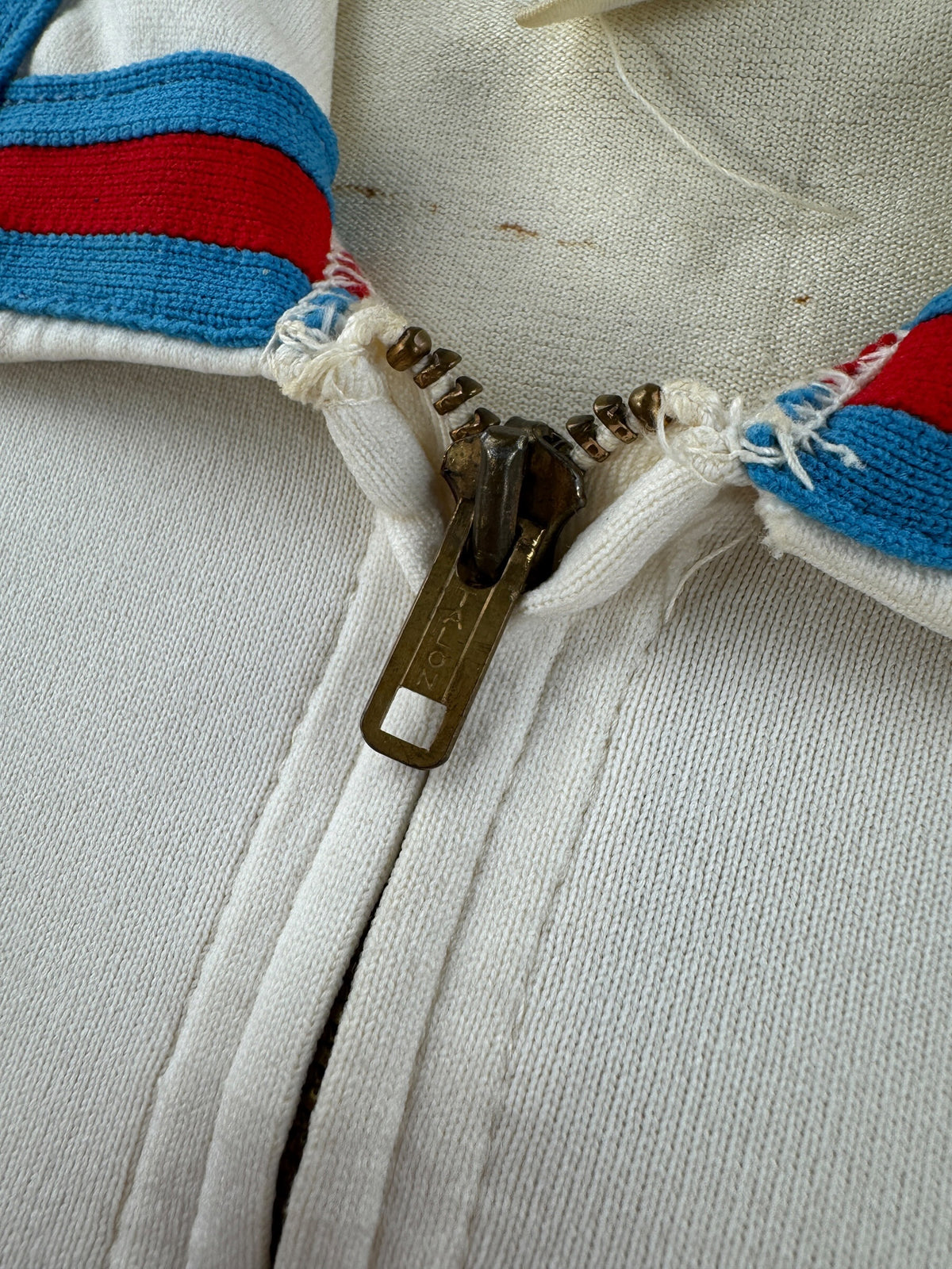 Zipper on Vintage Athletic Supply Sealth Jersey SZ 44