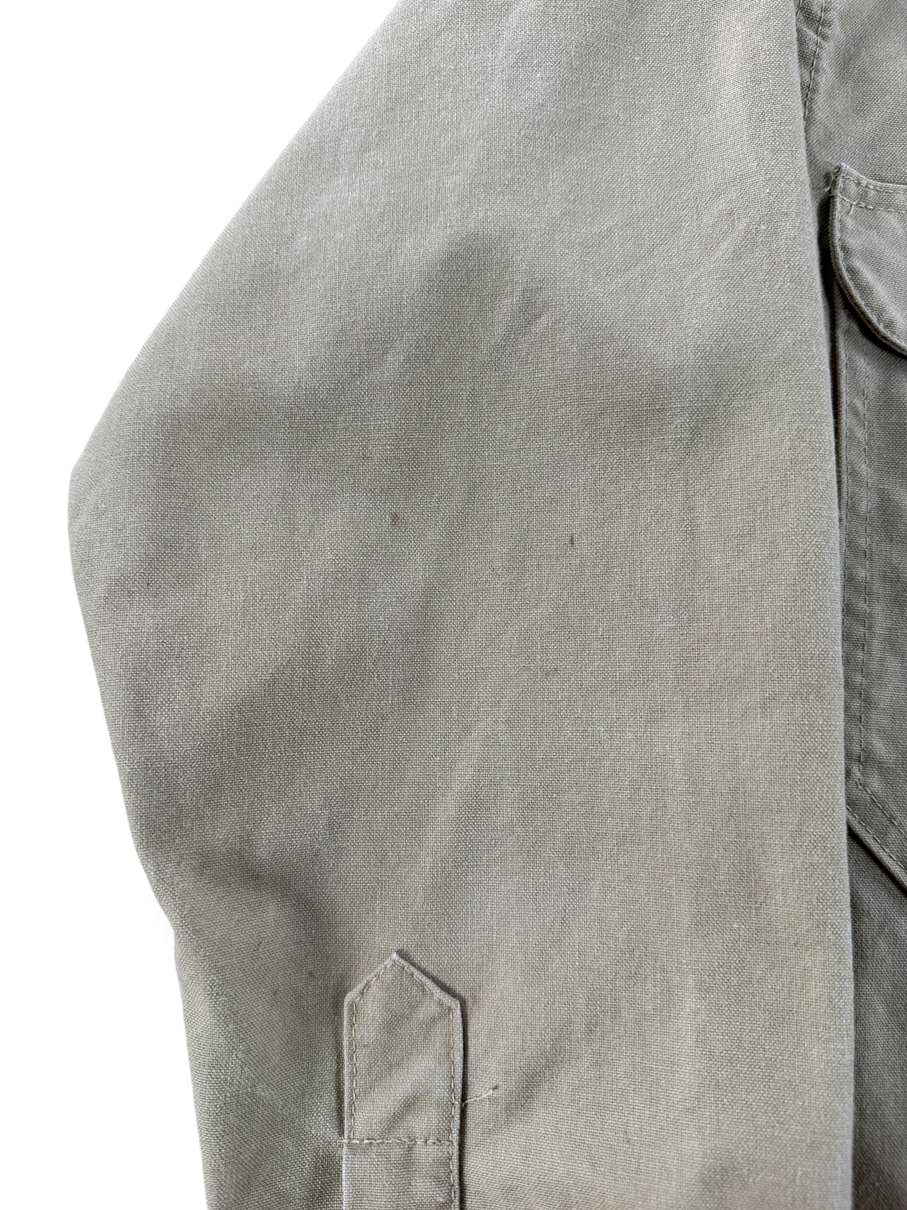 Stain on Vintage Filson Khaki Dry Tin Shirt SZ S