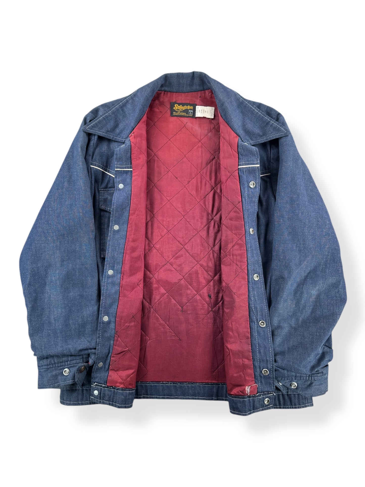 Inside of Vintage Swingster Western Denim Coat SZ L