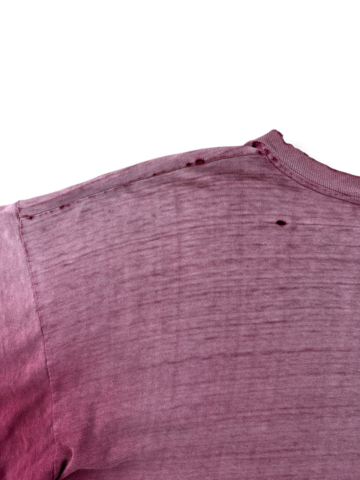 Holes on back of Vintage 70s Champion Blue Bar Harvard 'UW Of The East' Tee SZ XL (Fits L)