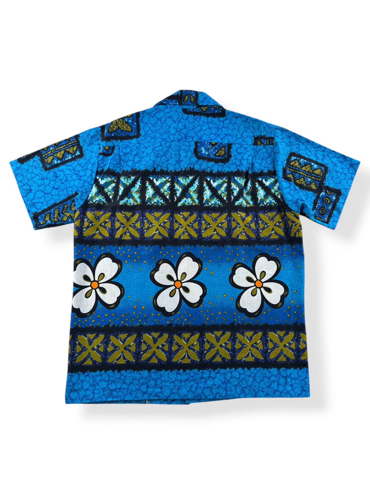 Back of Vintage Penney's Barkcloth Aloha SZ M