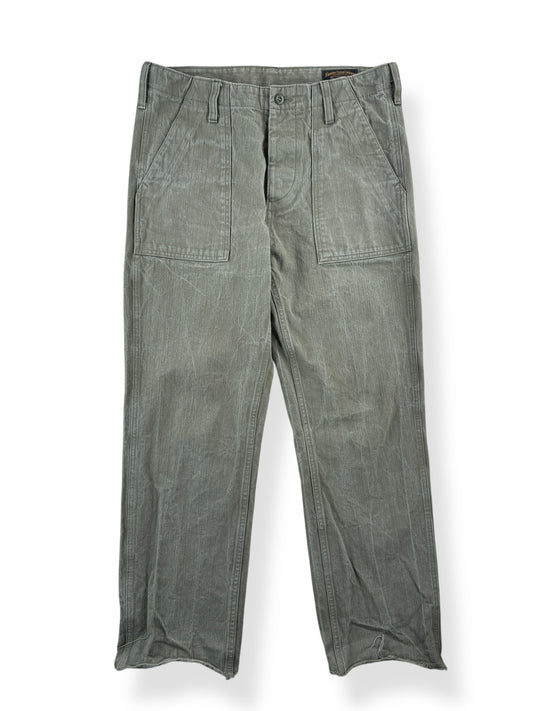 Front of Filson Burnt Olive HBT Fatigue Pants W34