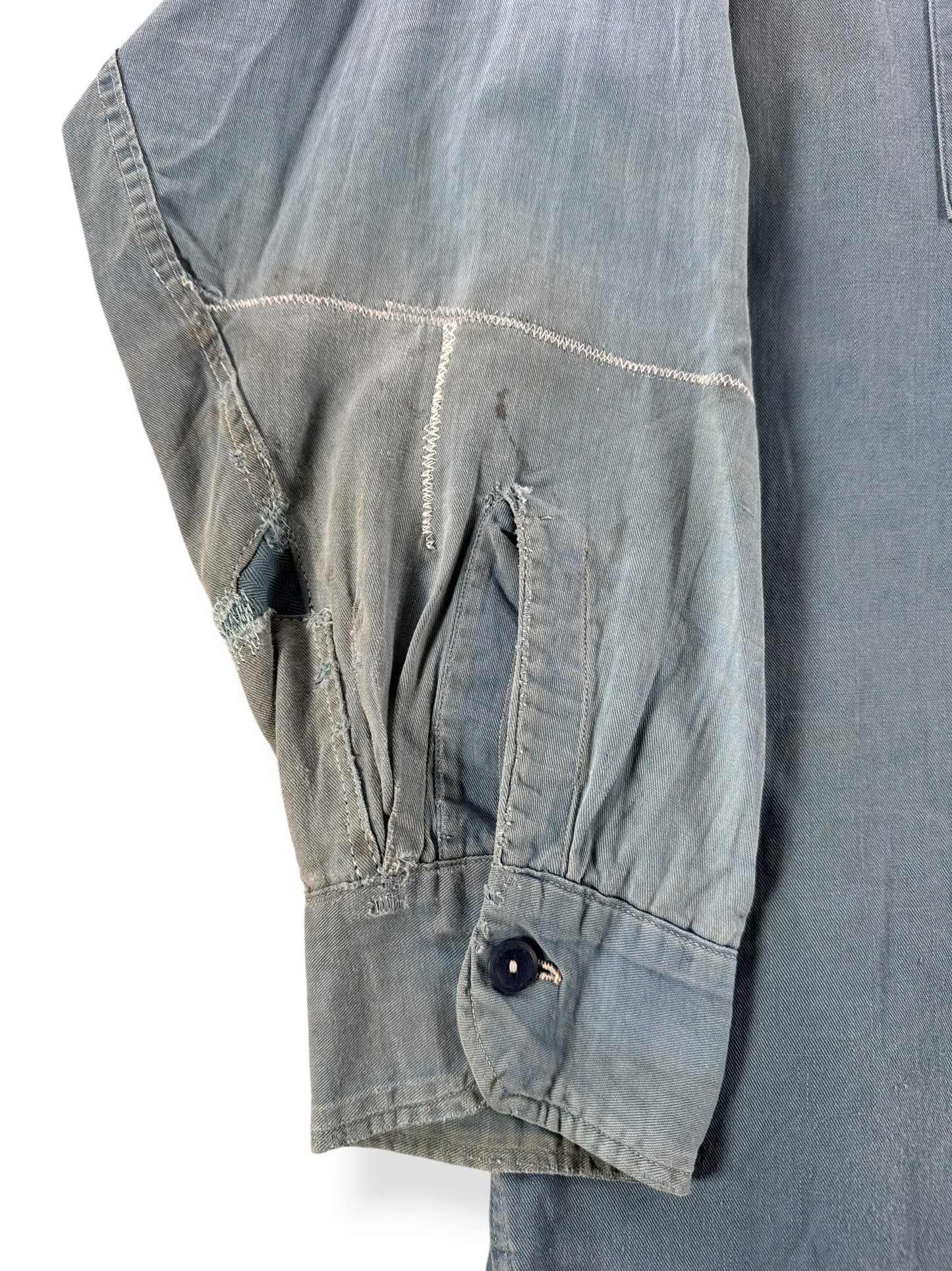 Repairs on Vintage 40s Super Pioneer Work Shirt SZ XL
