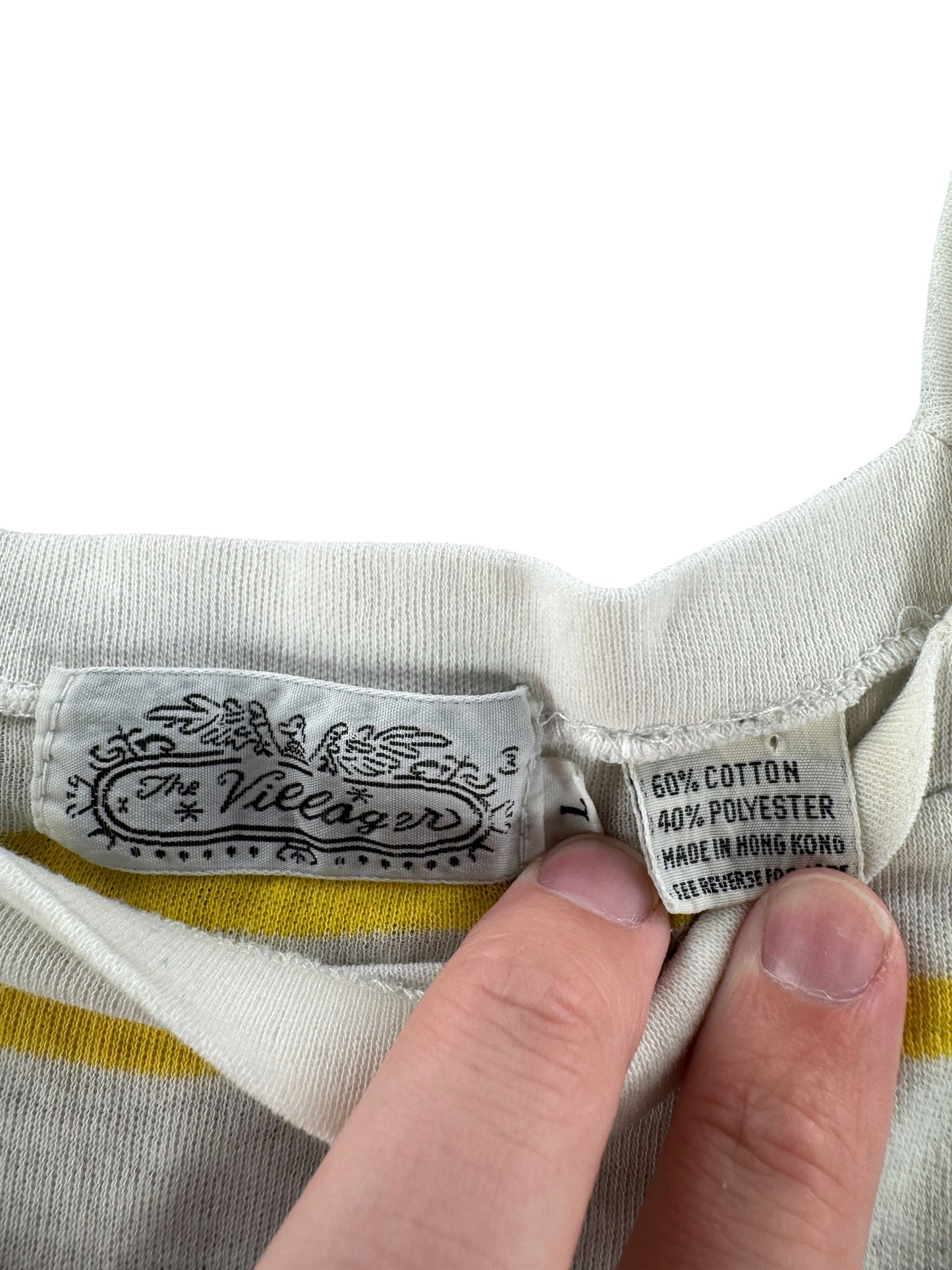 Tag on Vintage Striped Knit Tank Top SZ L - AS IS