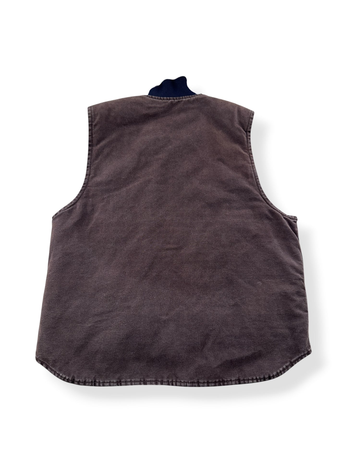 Back of Carhartt Brown Vest SZ L