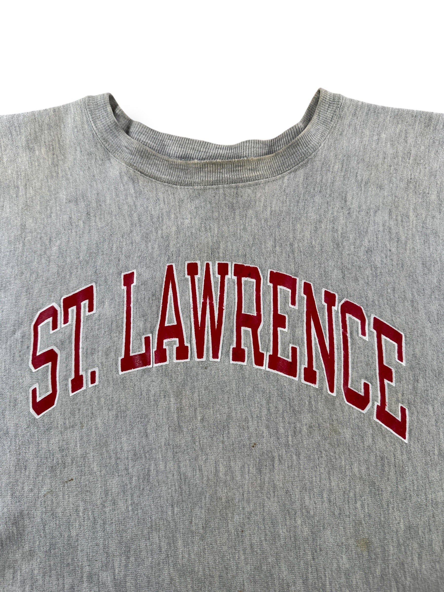Graphic of Vintage St. Lawrence Champion Reverse Weave Crewneck AS IS SZ L