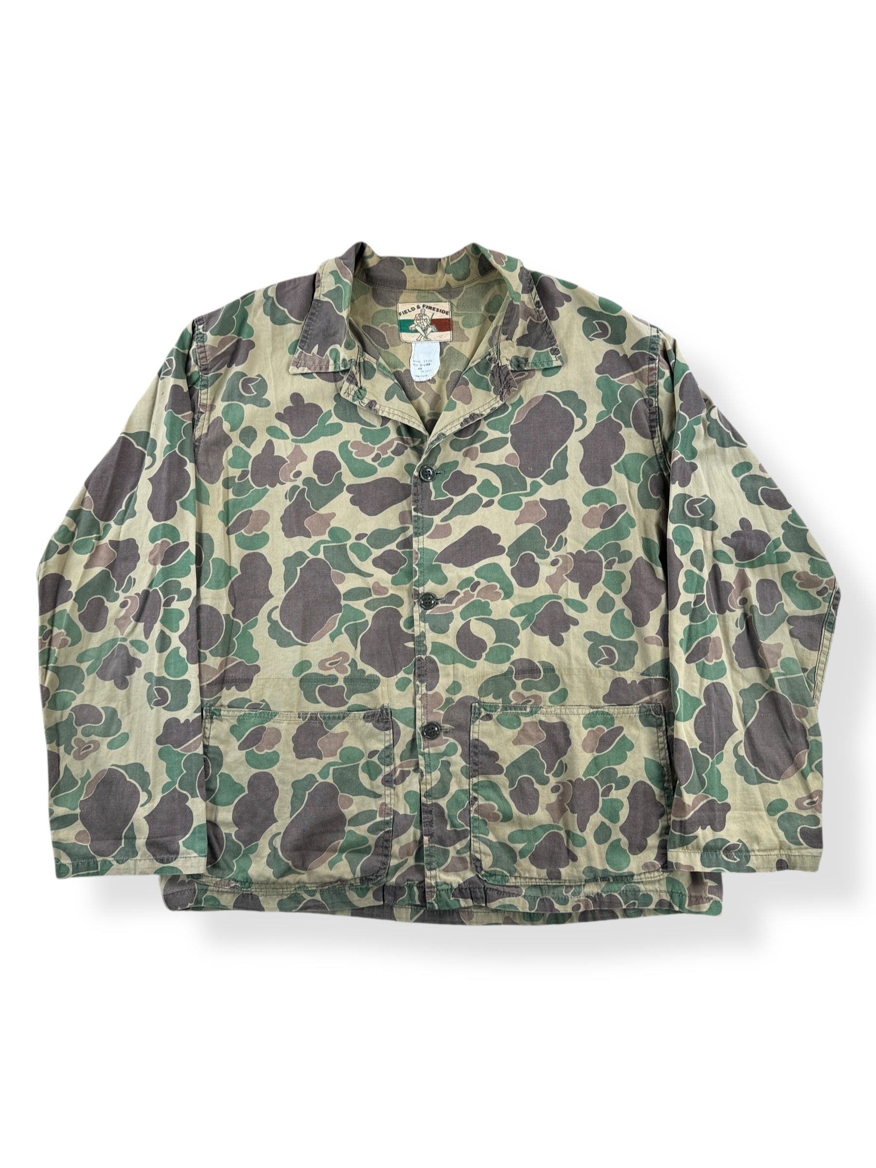 Front of Vintage Duck Camo Chore Shirt SZ XL