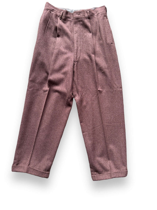 Front View of Vintage Wool Fleck Trousers W30