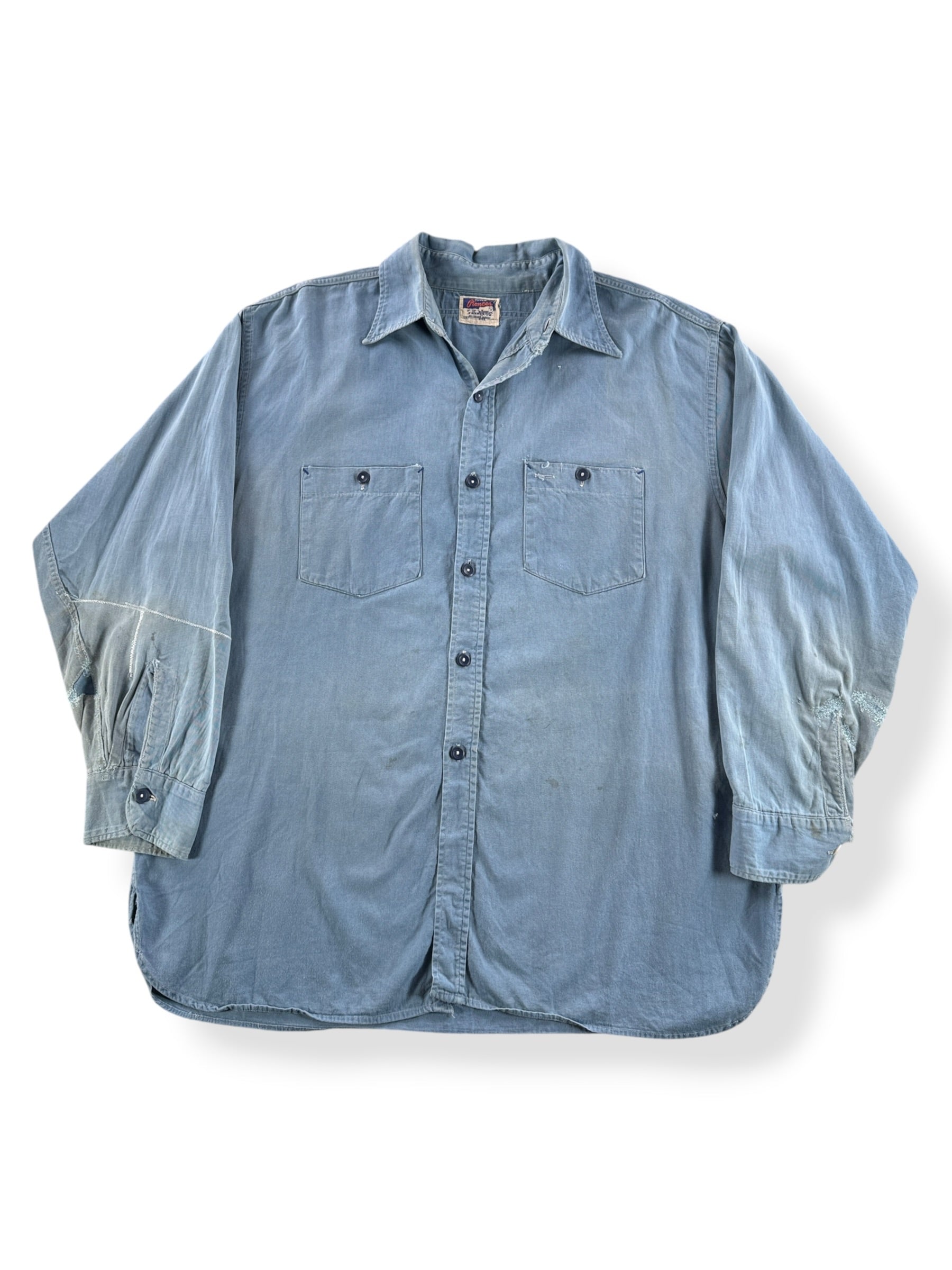 Front of Vintage 40s Super Pioneer Work Shirt SZ XL