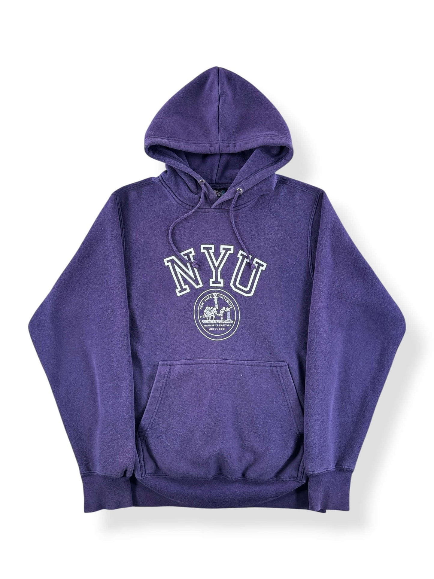 Front of Vintage NYU Hoodie SZ S