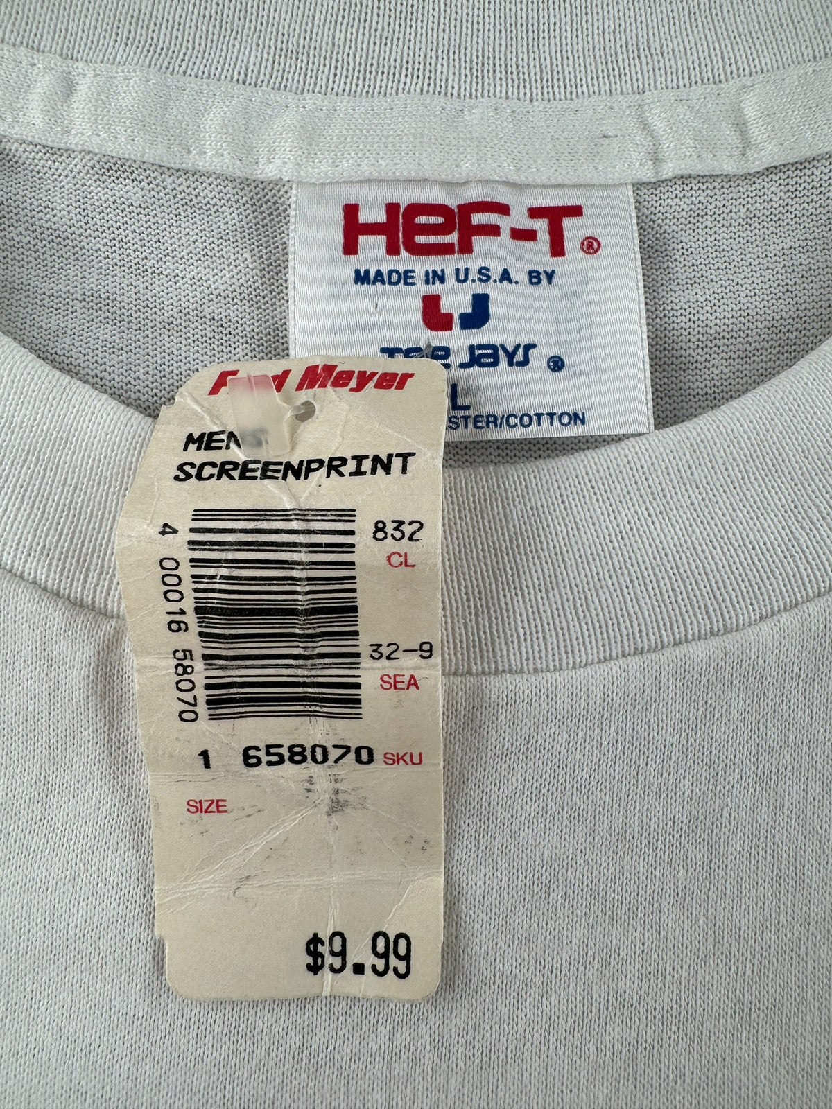Tags on Vintage NOS Seattle Orca Puff Print Tee SZ L