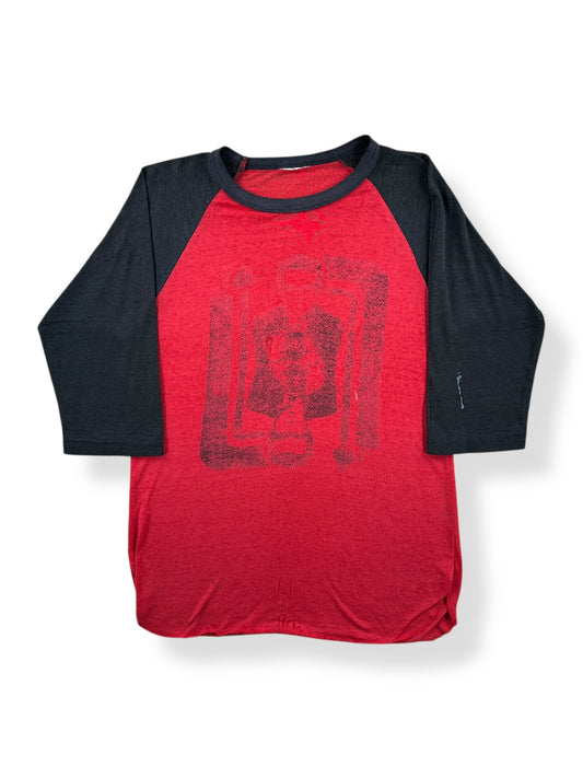 Front of Vintage Fadiest Elvis Costello This Years Model Raglan SZ S